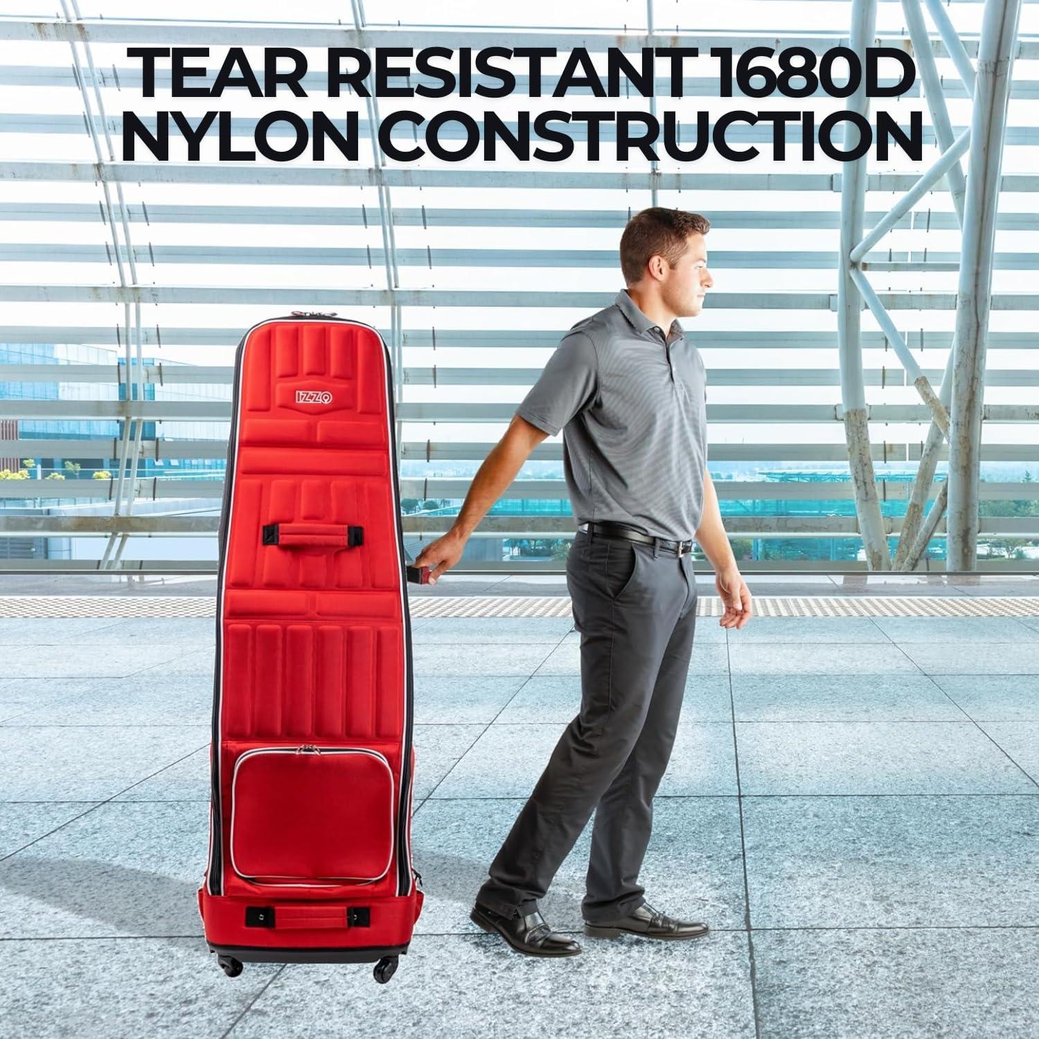 Funda de Viaje Izzo Golf High Roller 134,6 cm Roja/Blanca