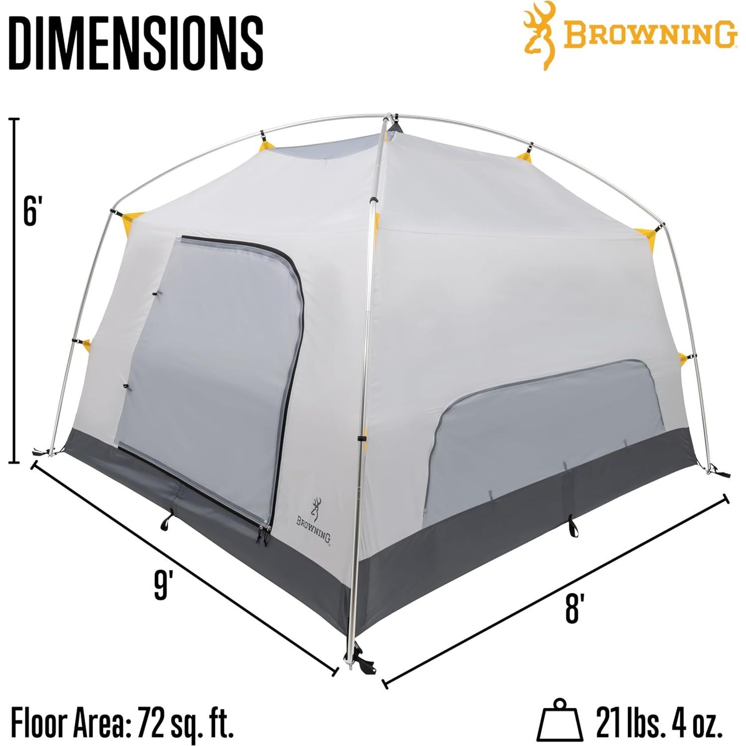 Tienda de Camping Browning Glacier 4 Personas Autoportante