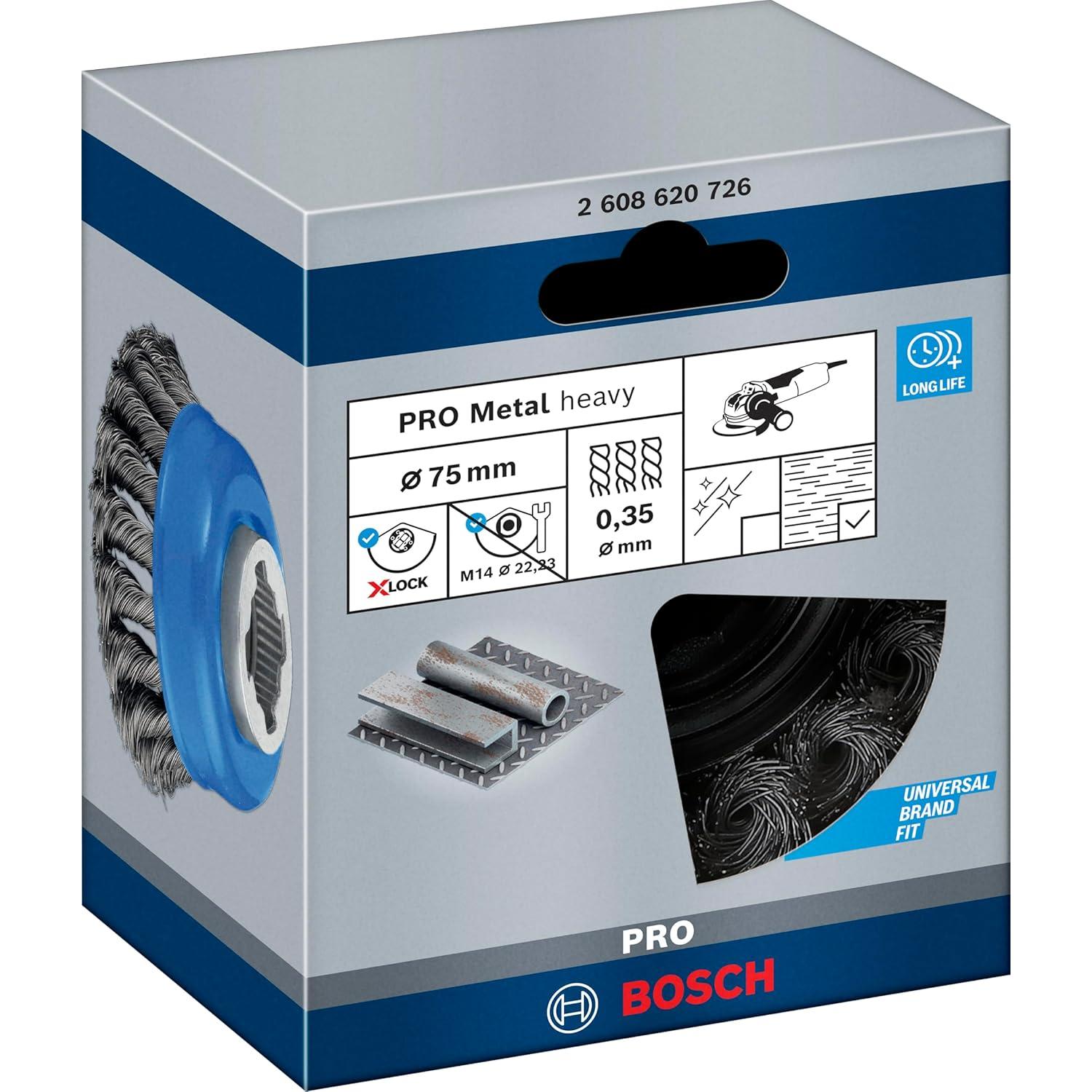 Cepillo de copa pesado Bosch Professional 75 mm para metal