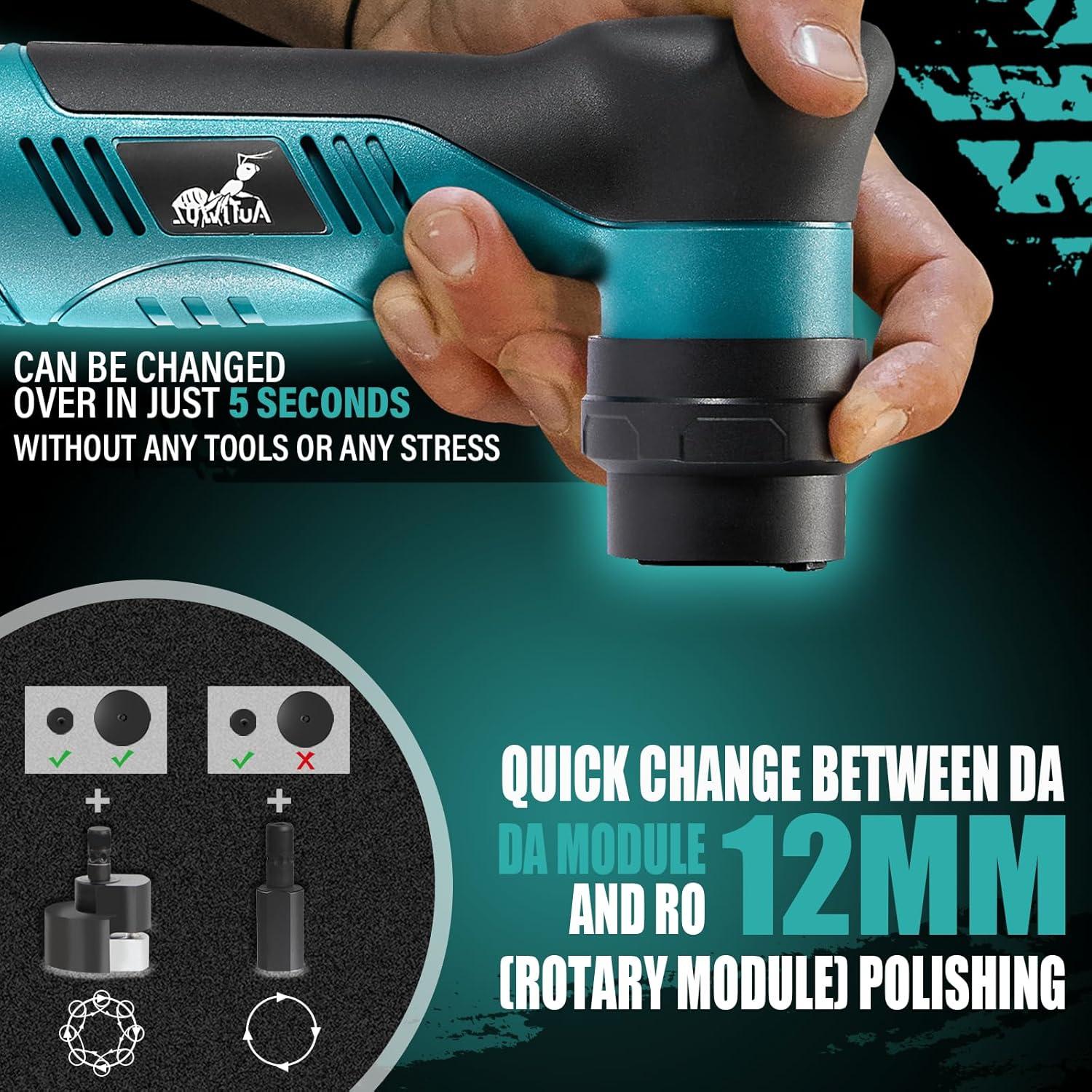 Pulidora Mini Inalámbrica AUTIWOZ KIT 1 12V 6 Velocidades