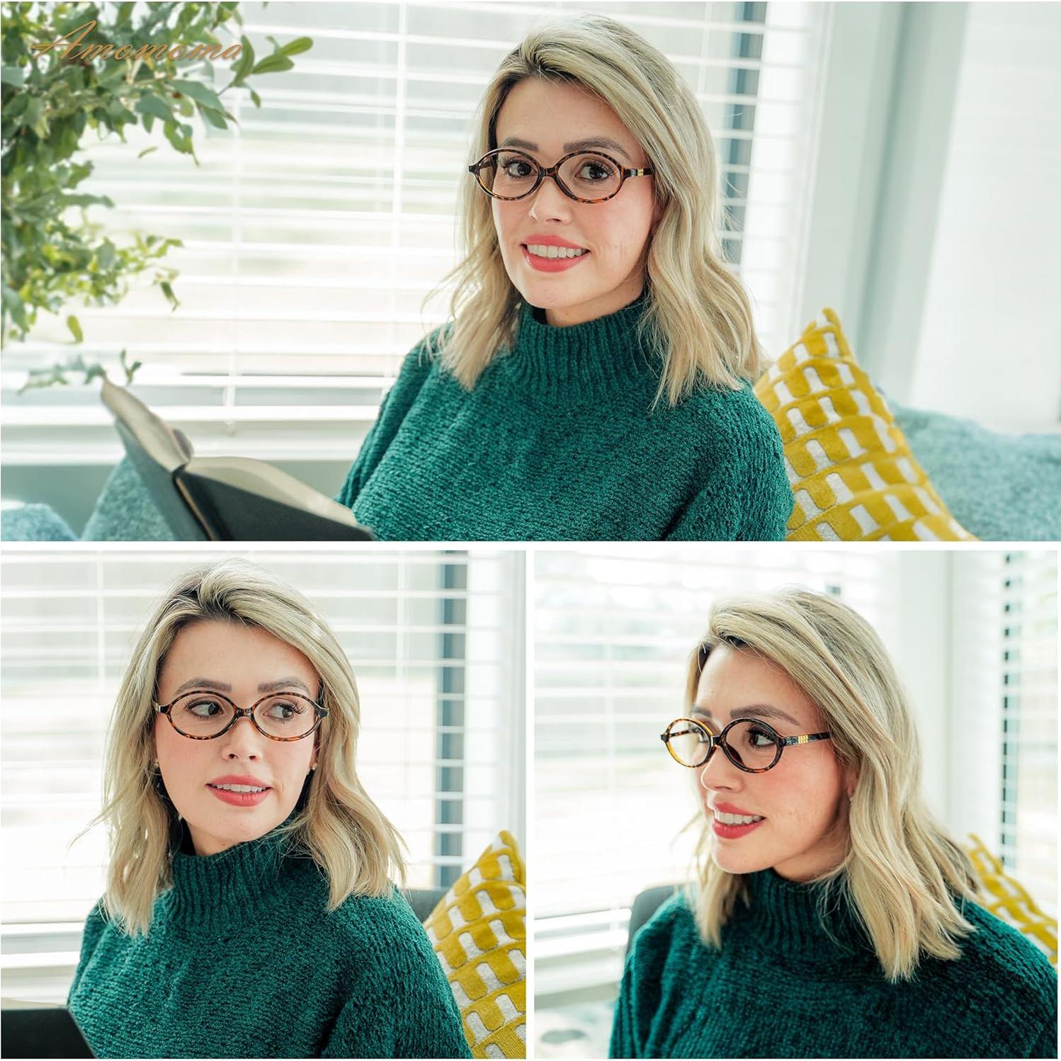 Gafas de lectura AMOMOMA con bloqueo de luz azul - 3 unidades