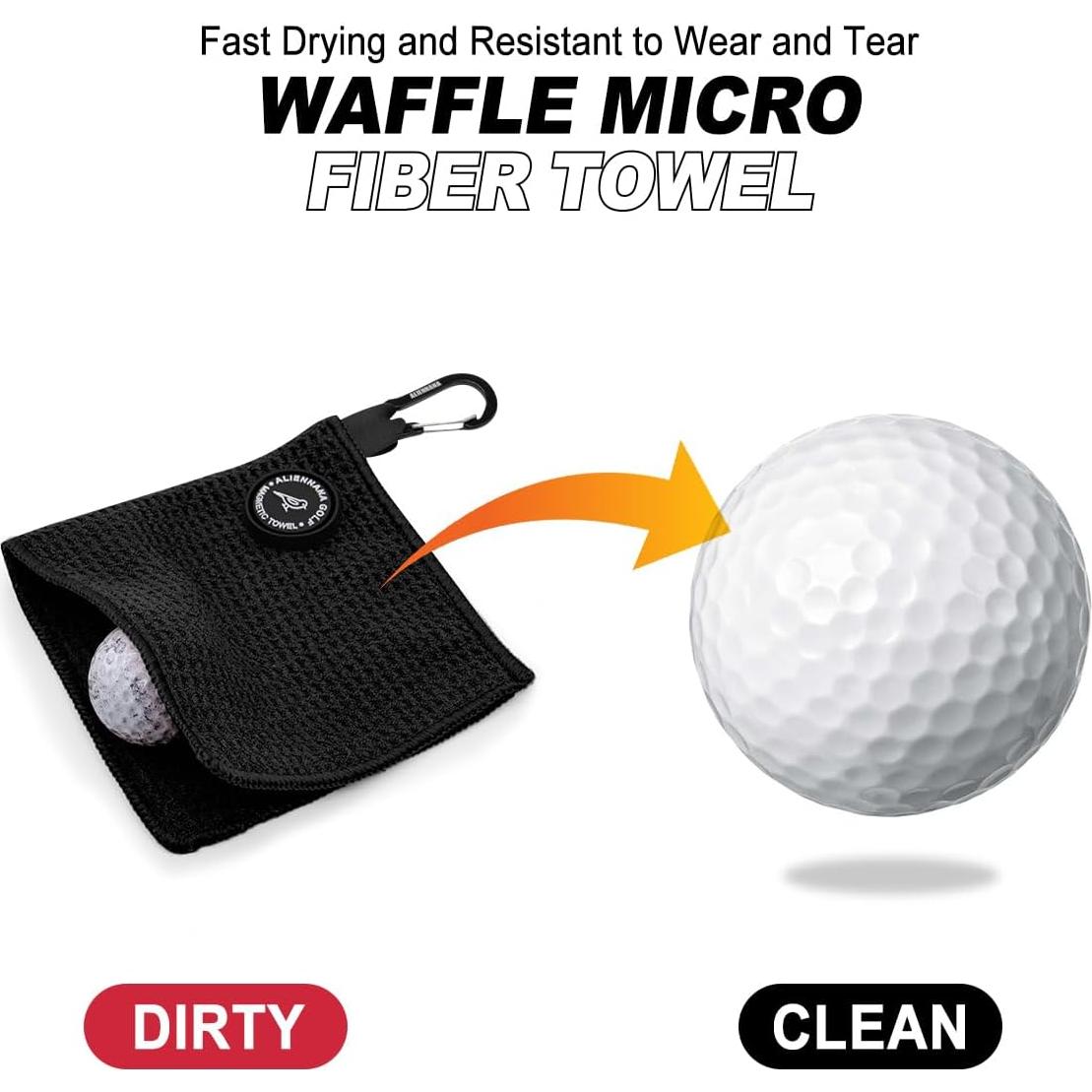 Toalla de Golf Magnética Aliennana Pequeña Microfibra 13.97cm