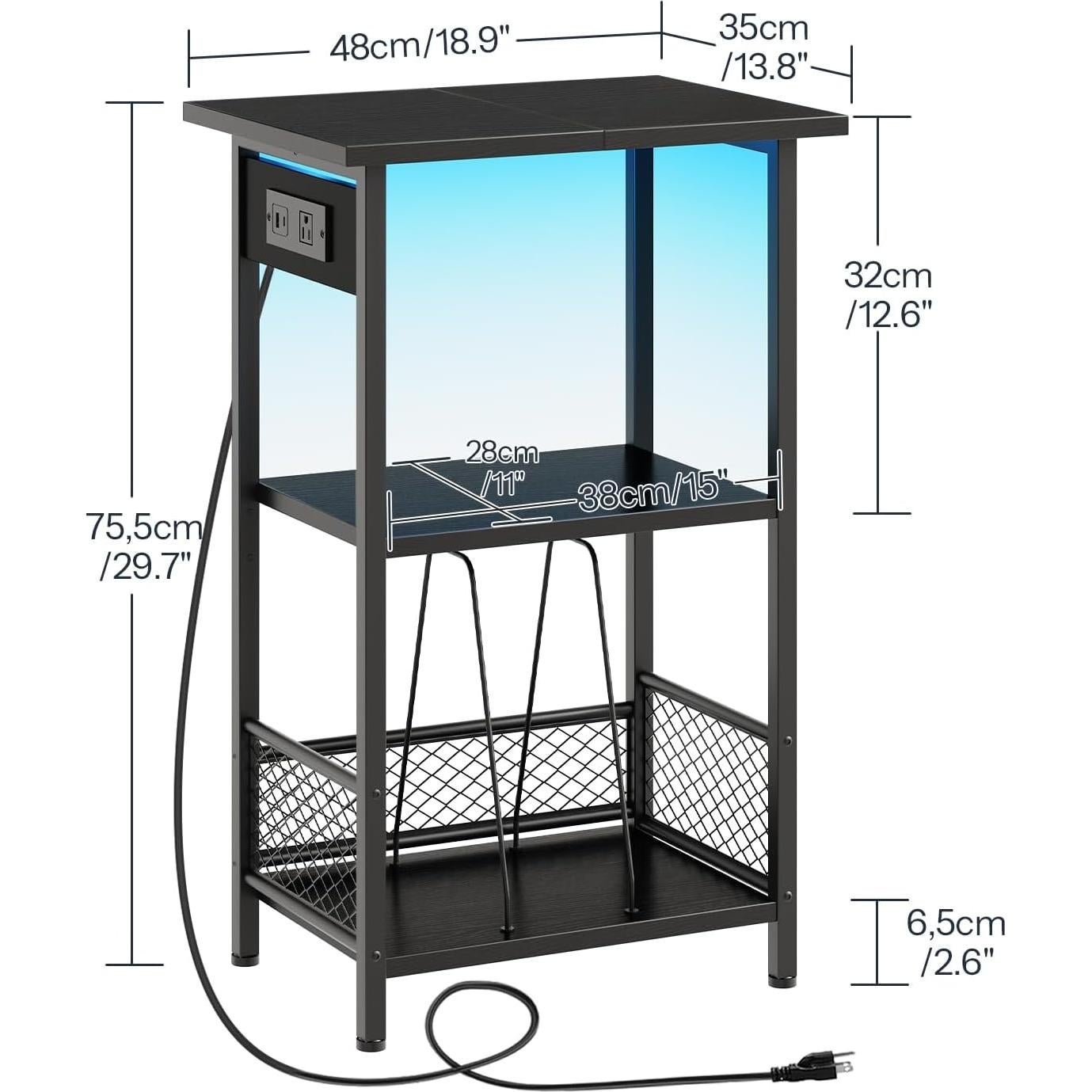 Soporte para Tocadiscos HOOBRO BB06UDRS01 con Estación de Carga y LED