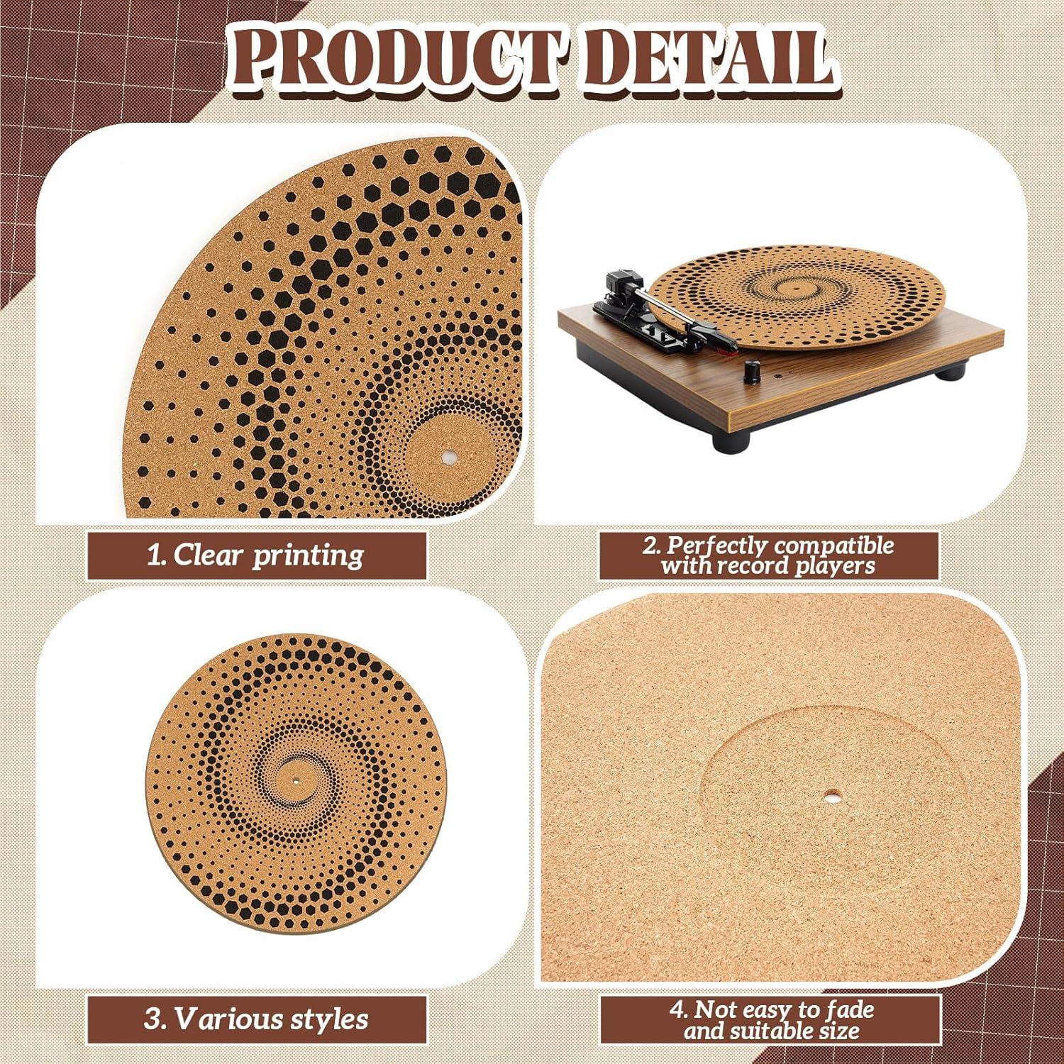 Alfombrilla de Corcho para Tornamesa 30cm 3mm Antideslizante