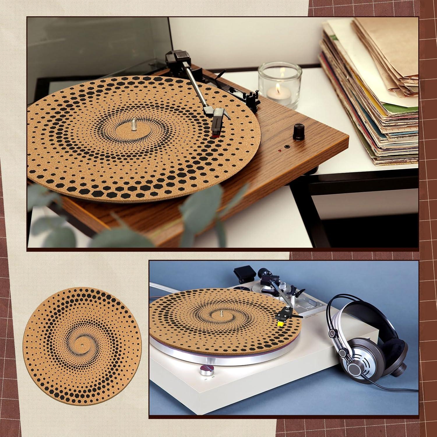 Alfombrilla de Corcho para Tornamesa 30cm 3mm Antideslizante