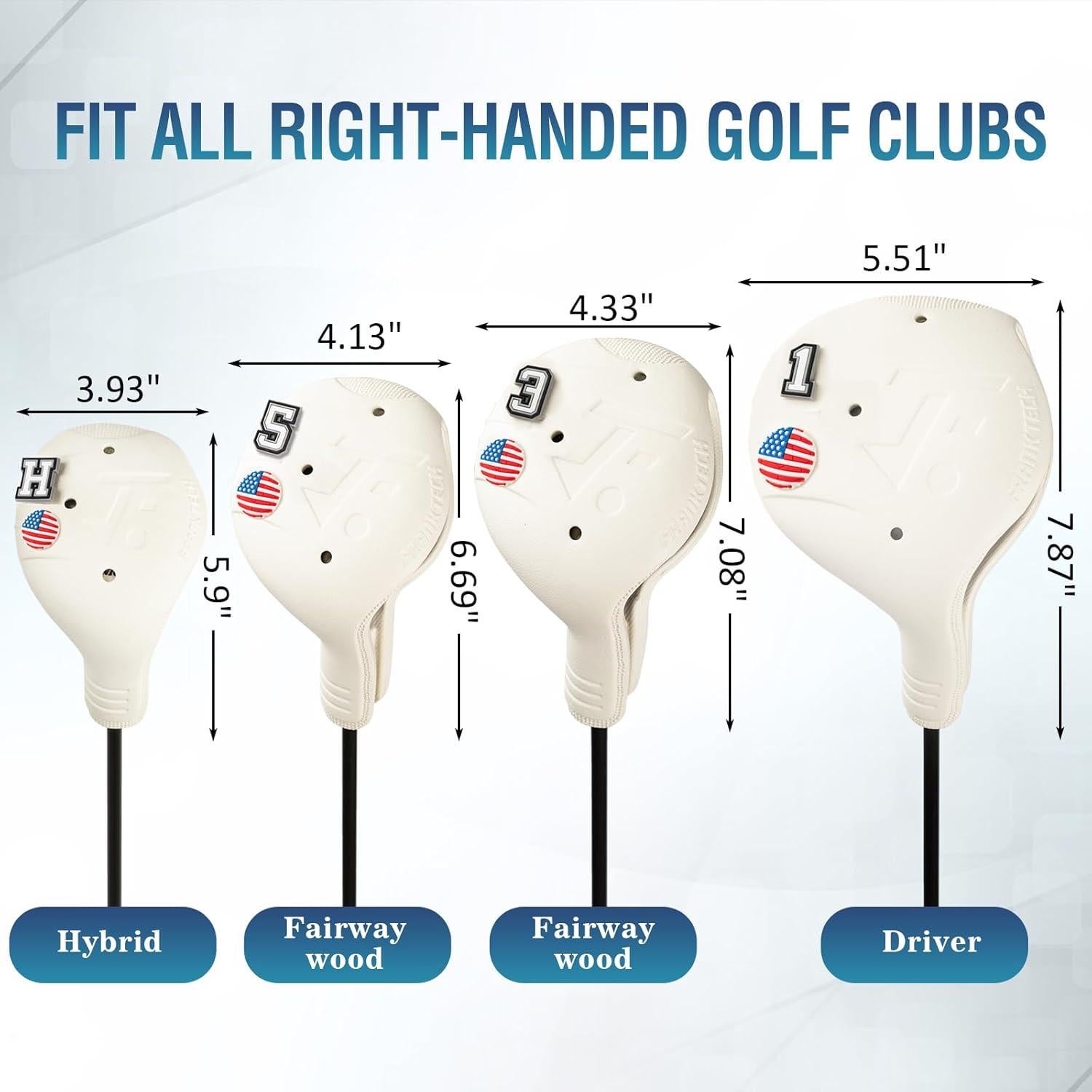 Cubiertas de Cabeza de Golf FRANKTECH GHC001 Set 4 Piezas