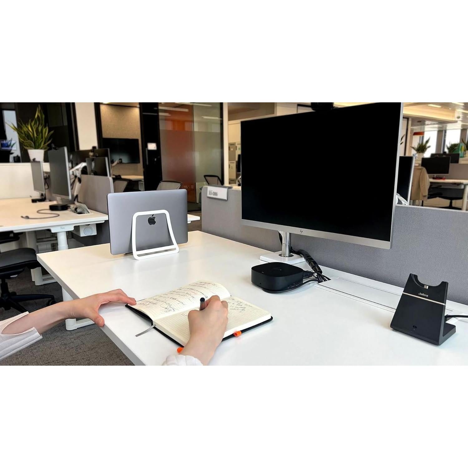 Soporte Vertical para Laptop K11 Base Blanca Organizador