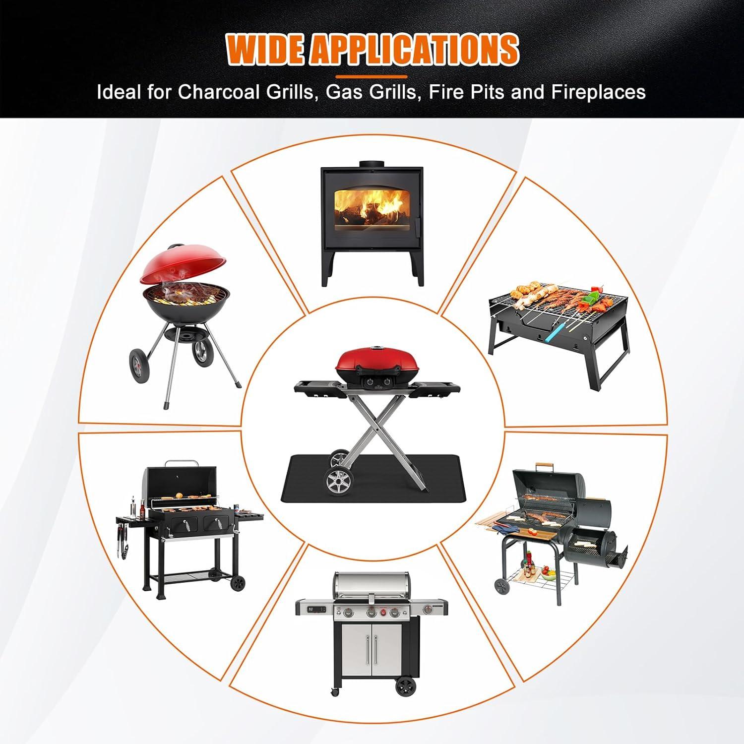 Alfombrilla Grande para Parrilla KR KITCHENRAKU 61x79cm Doble Cara