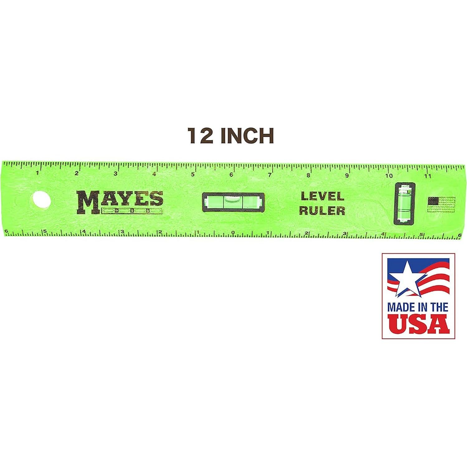 Regla de Nivel Poliestireno MAYES 30.48 cm con Viales