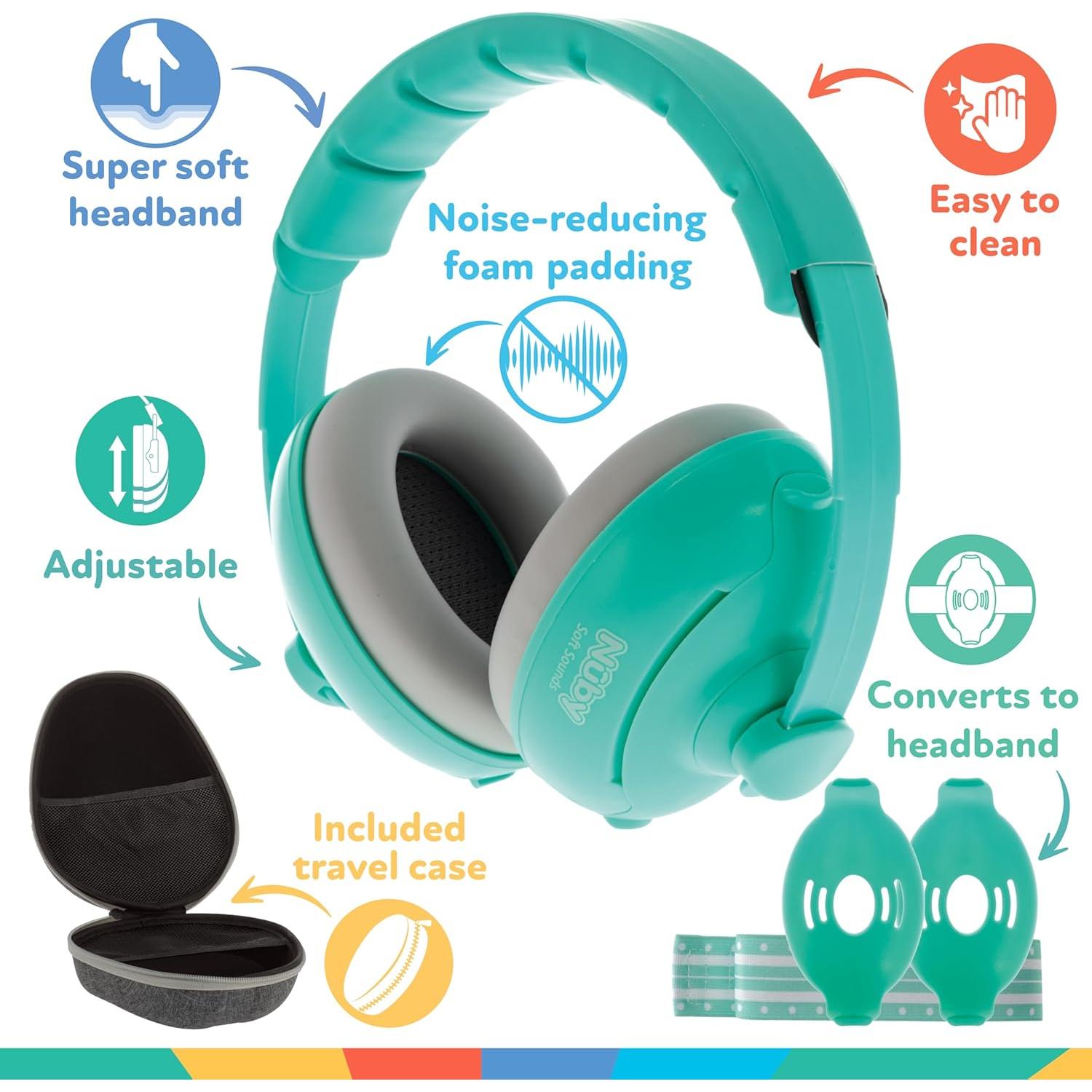 Auriculares Canceladores de Ruido Nuby Sonidos Suaves Aqua