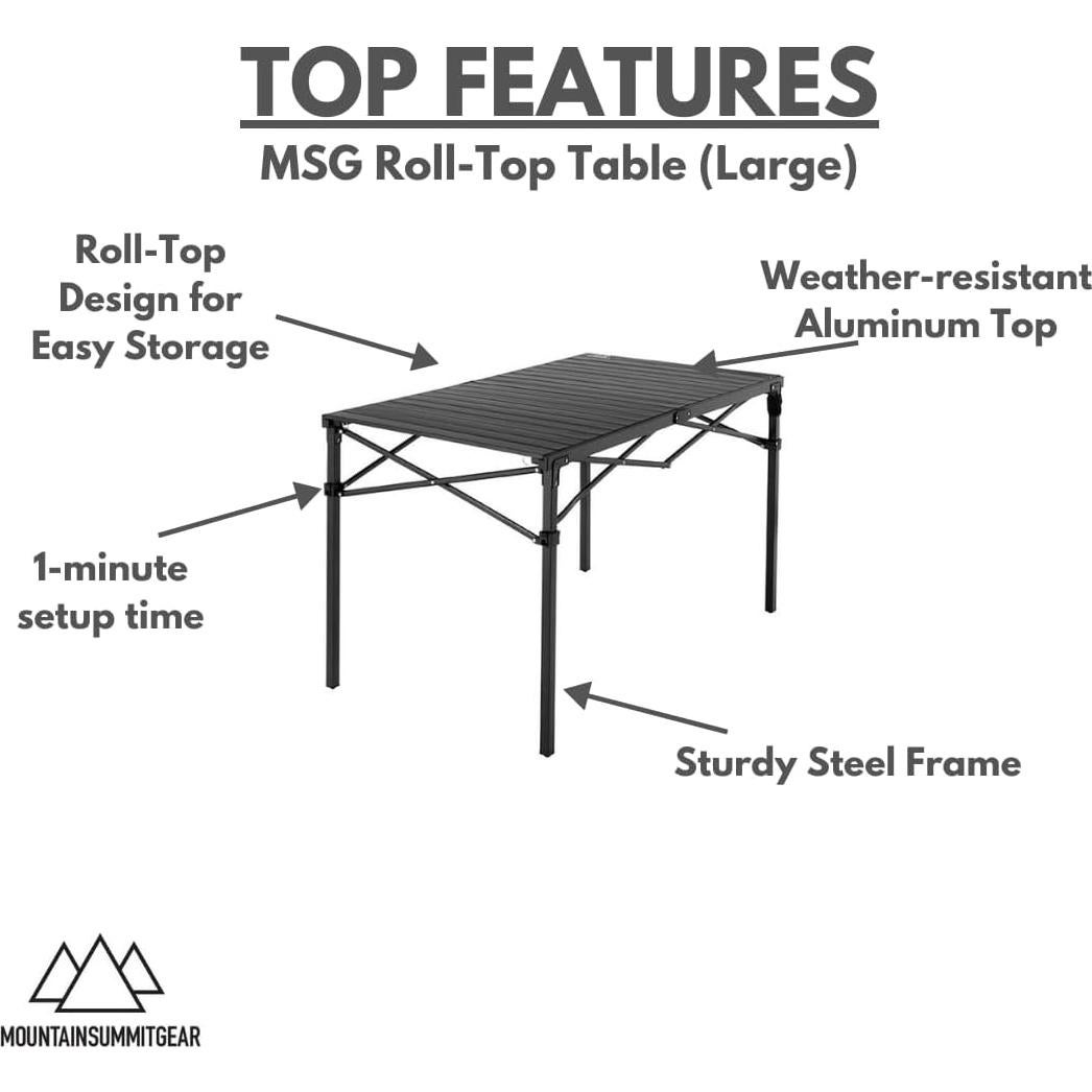 Mesa Plegable Grande Aluminio MOUNTAIN SUMMIT GEAR