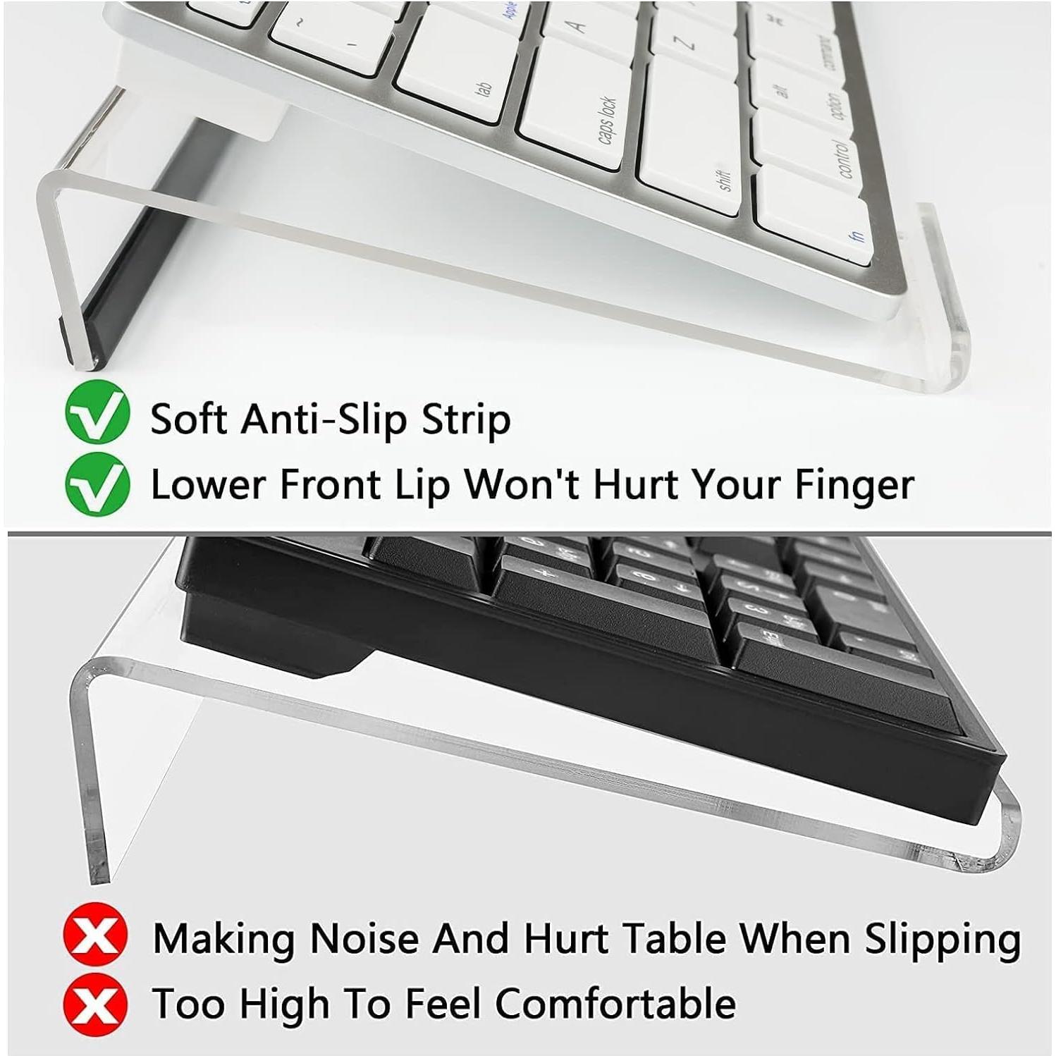 Soporte de Teclado Ergonómico Acrílico Egchi 43.2x14.5cm