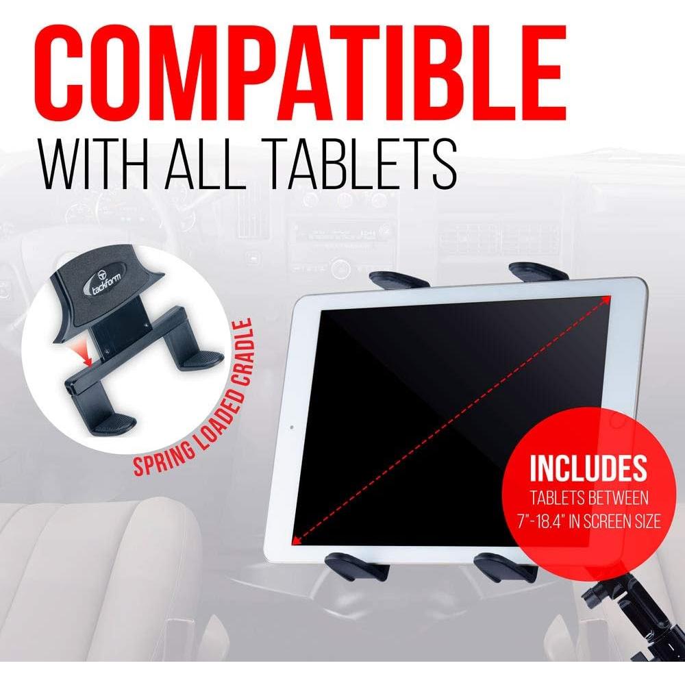 Soporte para Tablet Tackform ELD Ajustable para Coche 17.8-46.7 cm