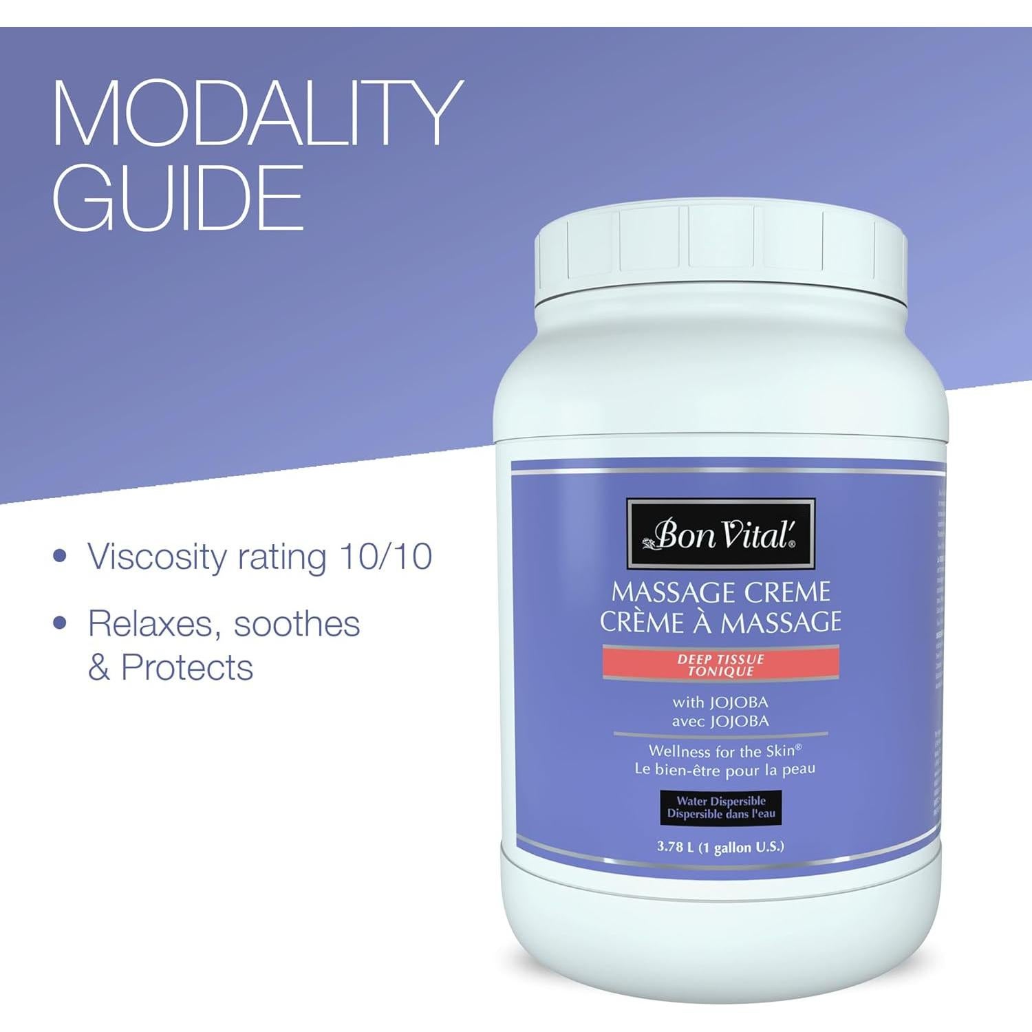 Crema de Masaje Bon Vital 3.785L Tejido Profundo Relajante