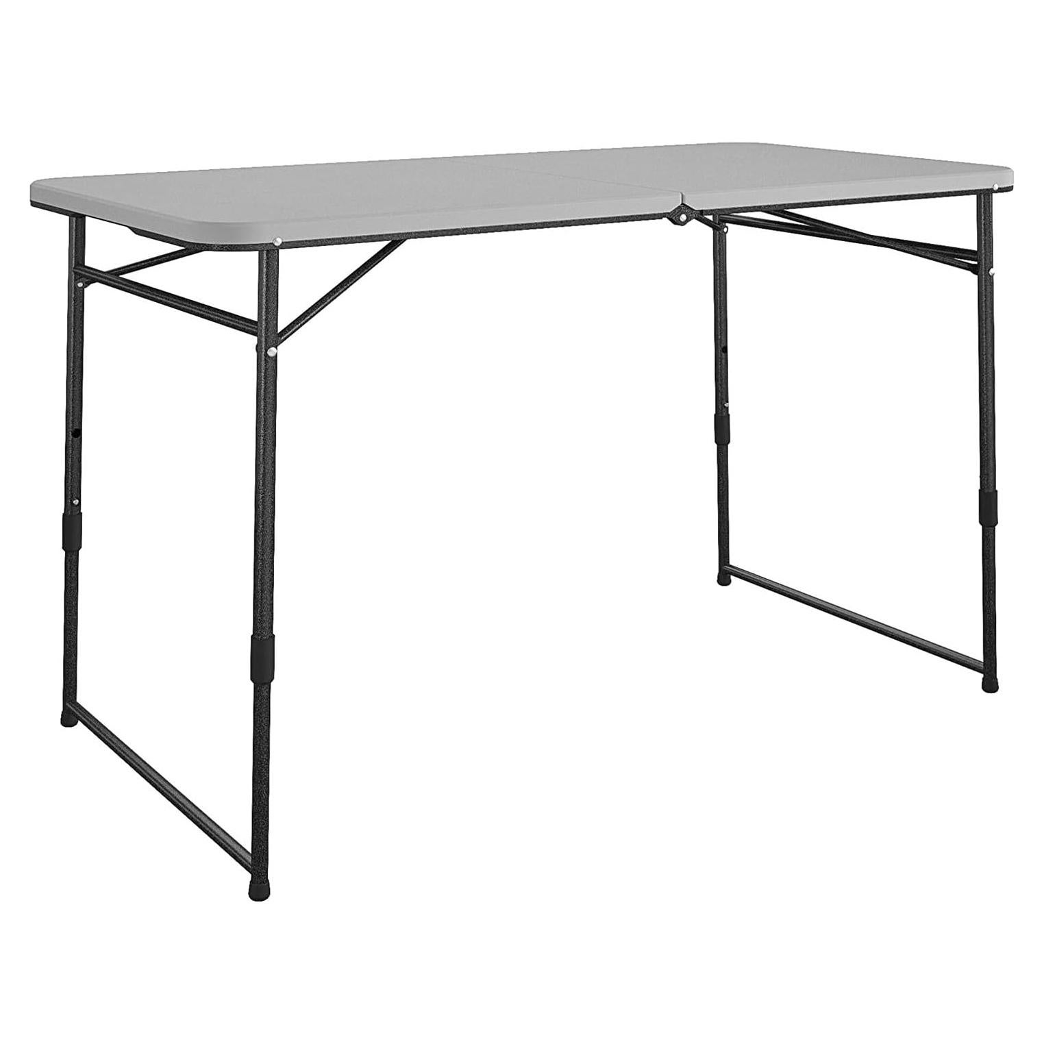 Mesa Plegable COSCO 4 pies Gris Ajustable Interior/Exterior