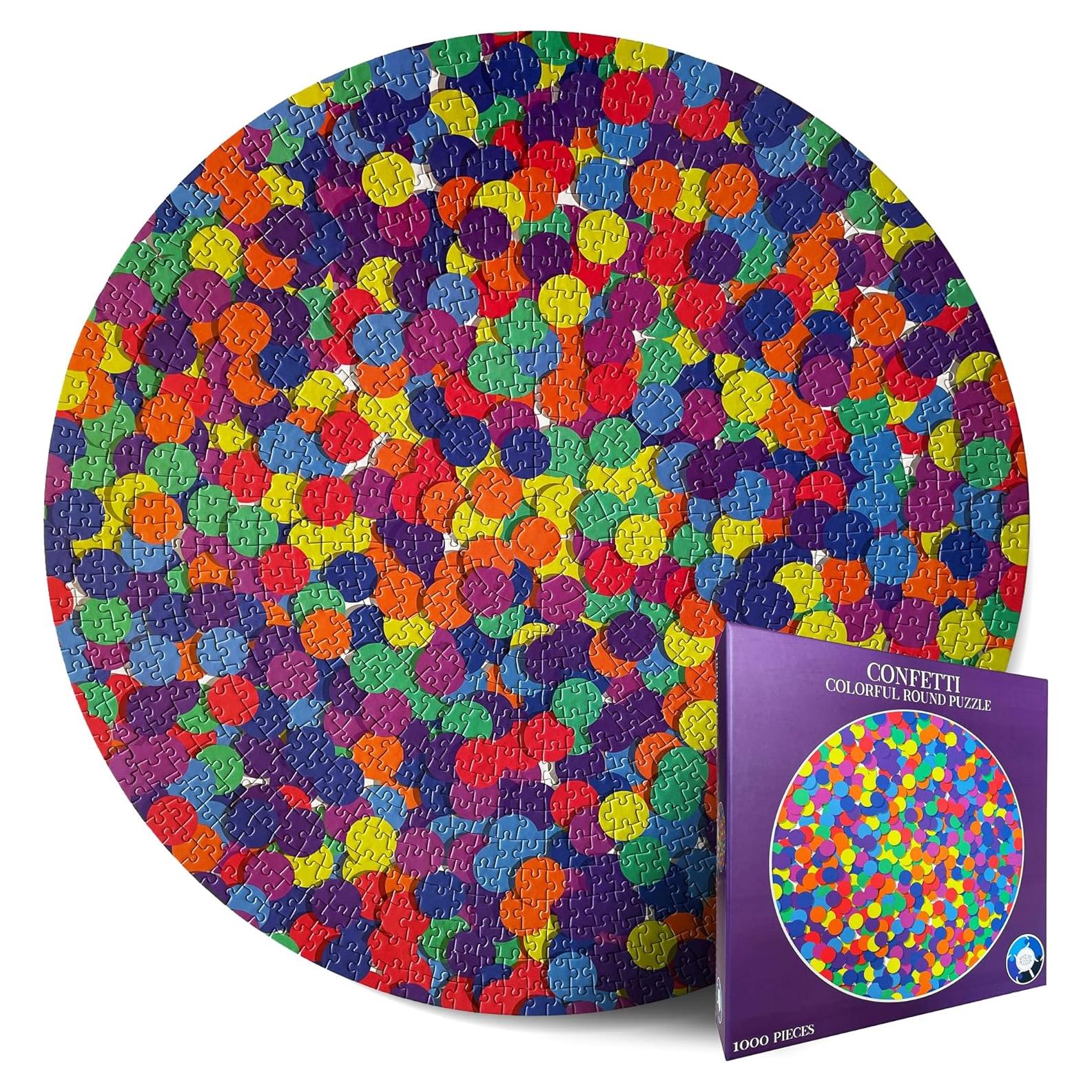 Rompecabezas Redondo 1000 Piezas Spyglass Confetti Colorido