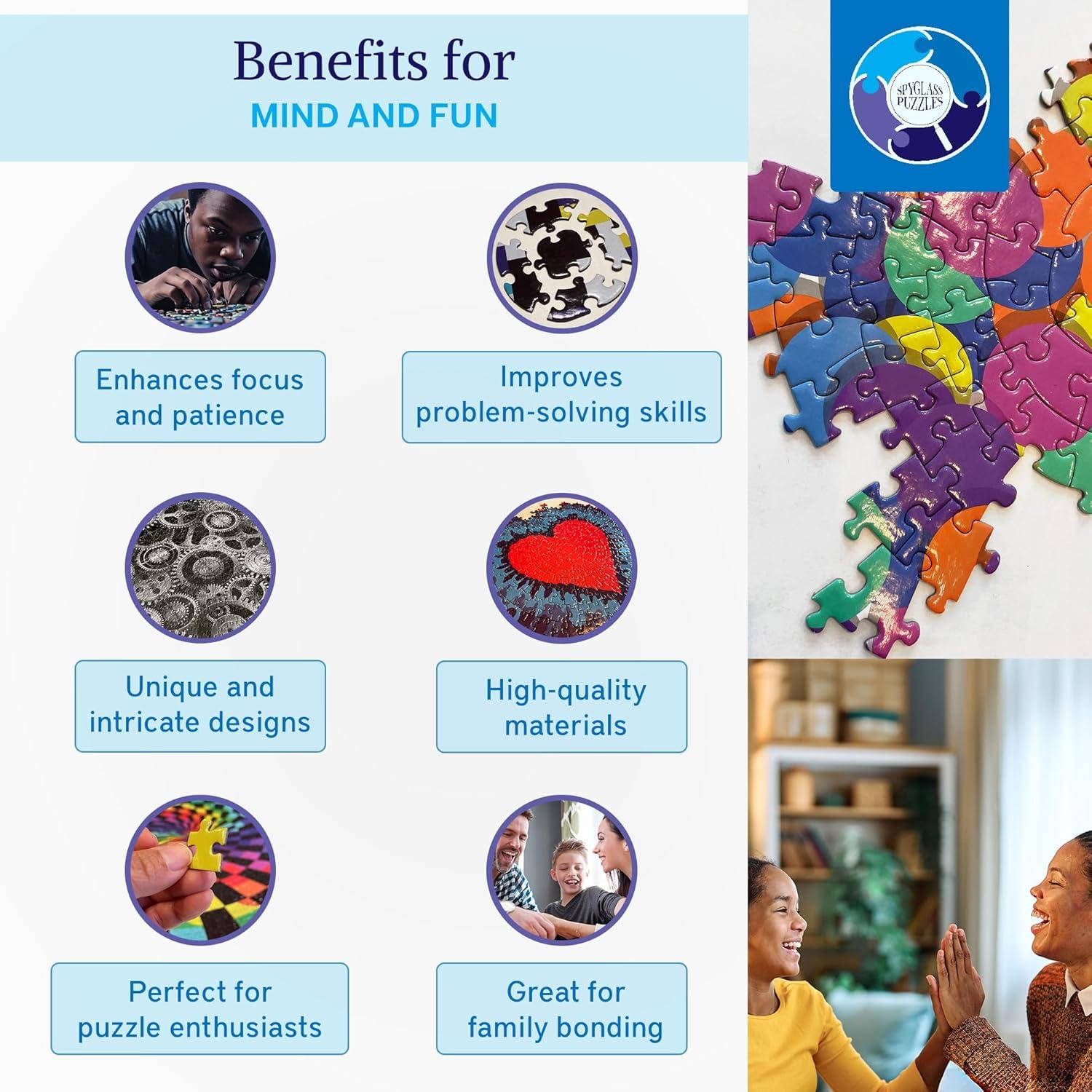 Rompecabezas Redondo 1000 Piezas Spyglass Confetti Colorido