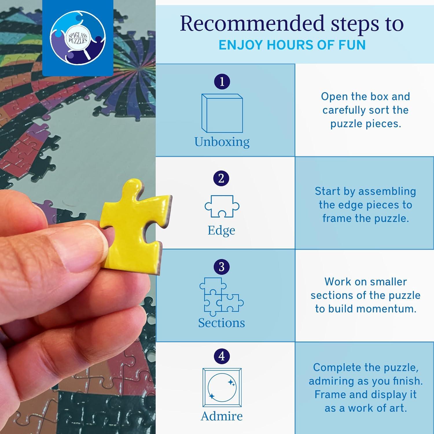 Rompecabezas Redondo 1000 Piezas Spyglass Confetti Colorido