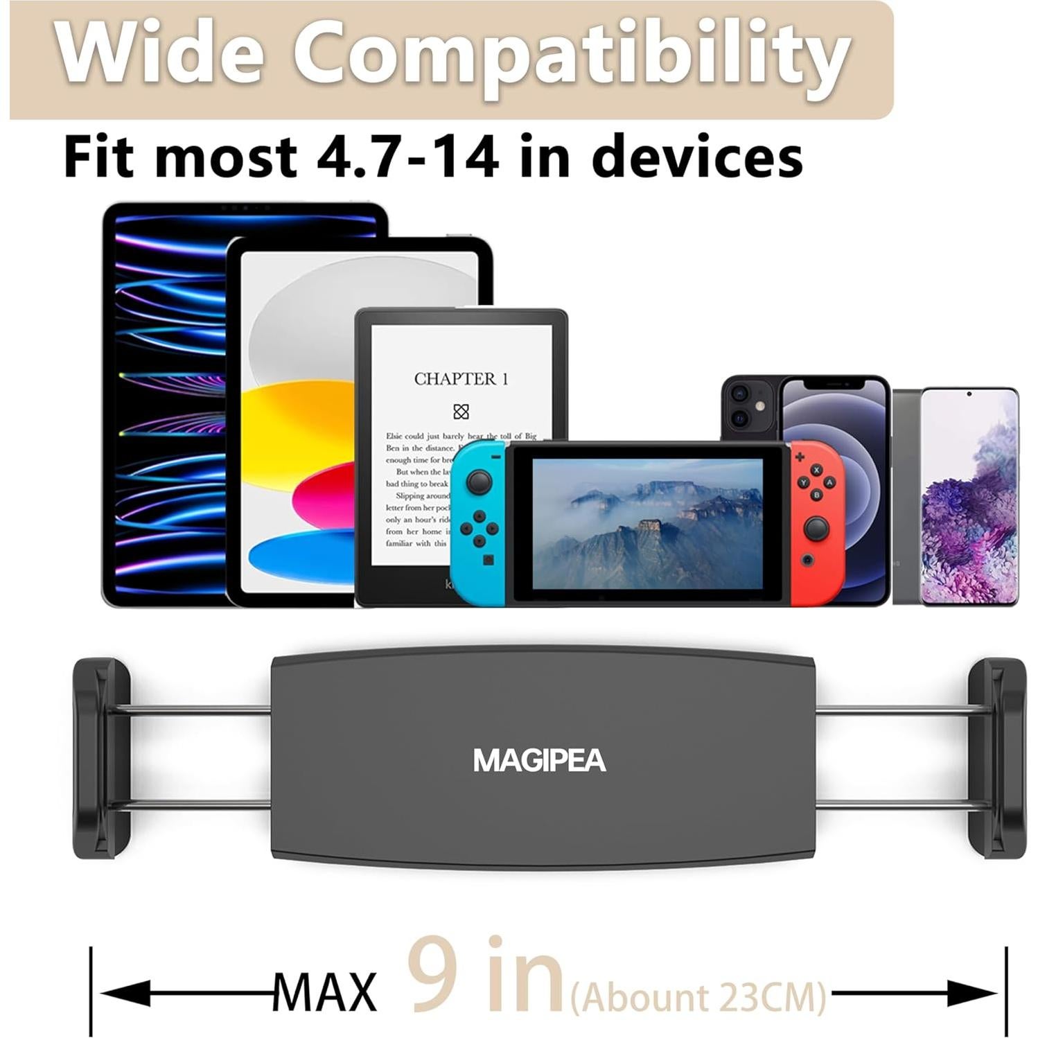 Soporte para Tablet MAGIPEA Brazo Flexible 75 cm Negro