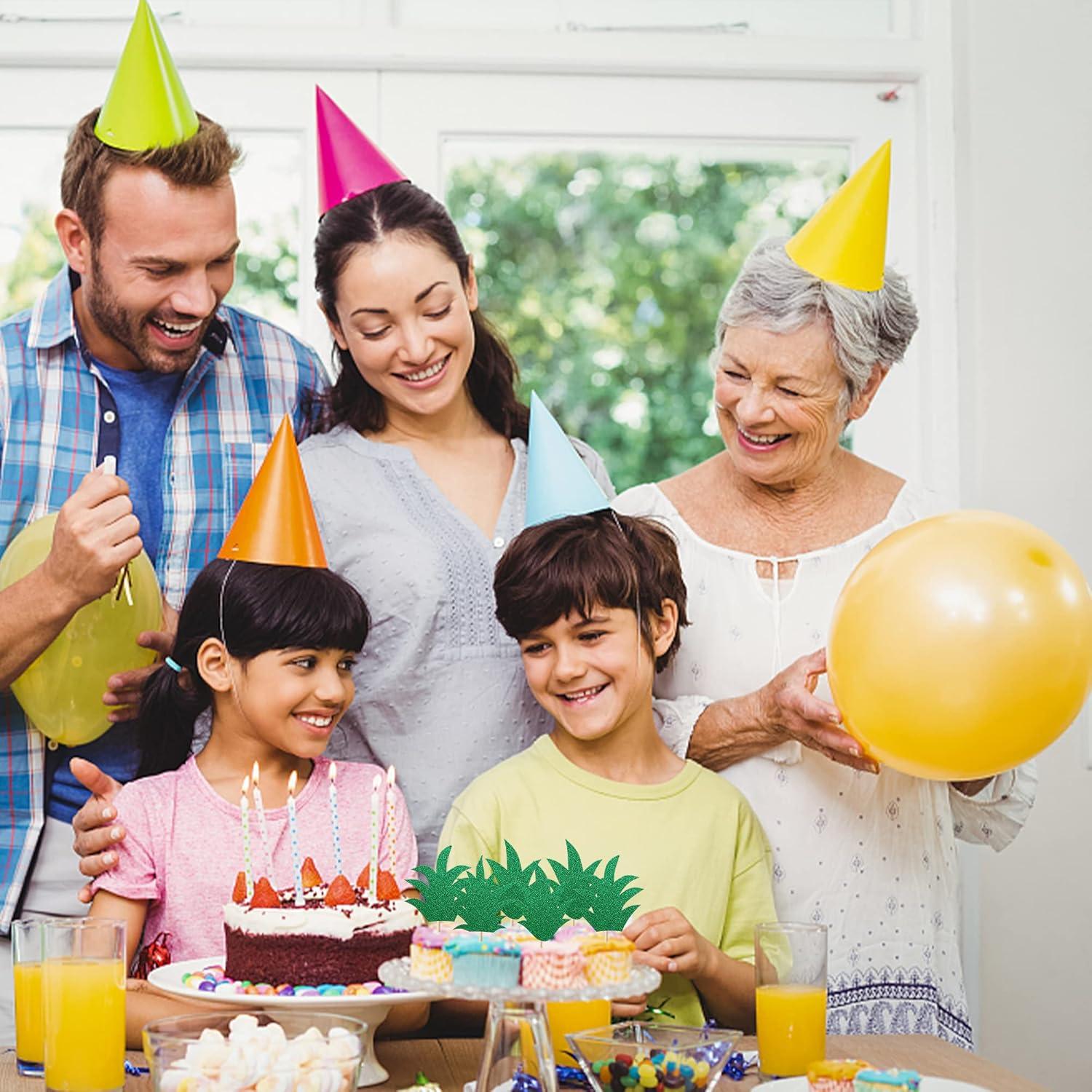 24 Picos Decorativos para Cupcakes Piña YCTHUNFISH Verde