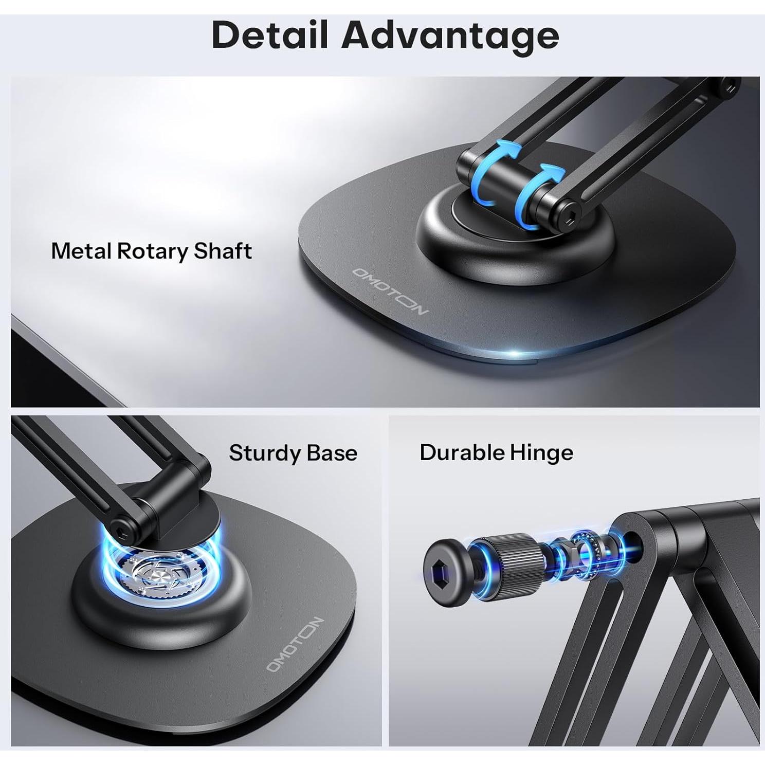 Soporte Magnético Rotativo 360° OMOTON para Teléfono - Negro