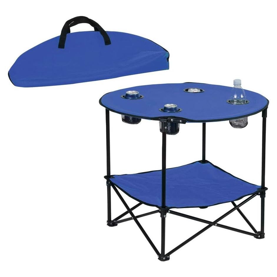 Mesa Plegable de Camping Preferred Nation Azul 2 Niveles