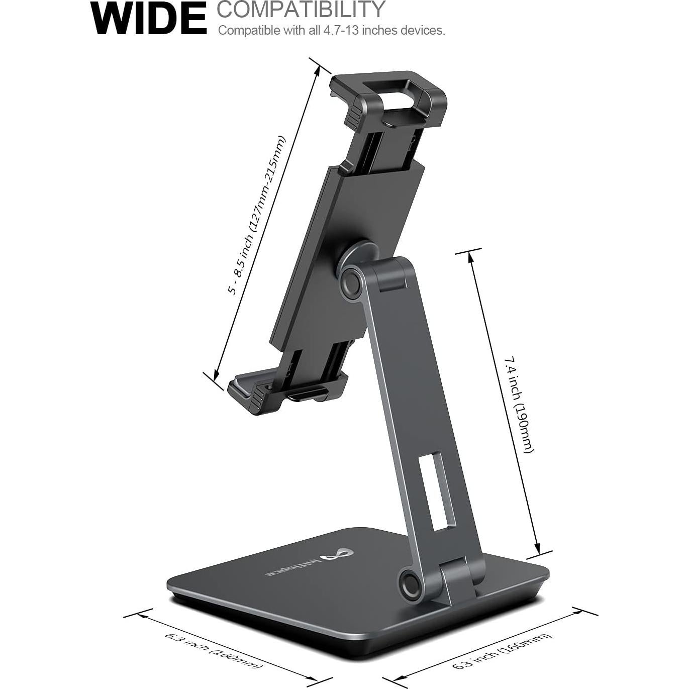 Soporte Pro Inifispce para iPad y Tablets 4.7''-13'' Gris