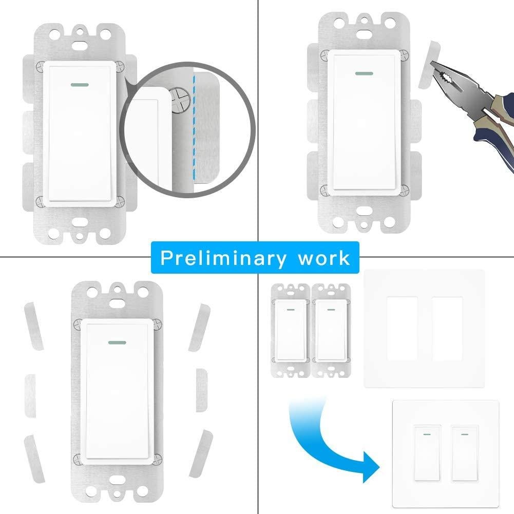 Interruptor de Luz Inteligente WiFi Moes 2 Gang Blanco Control Remoto