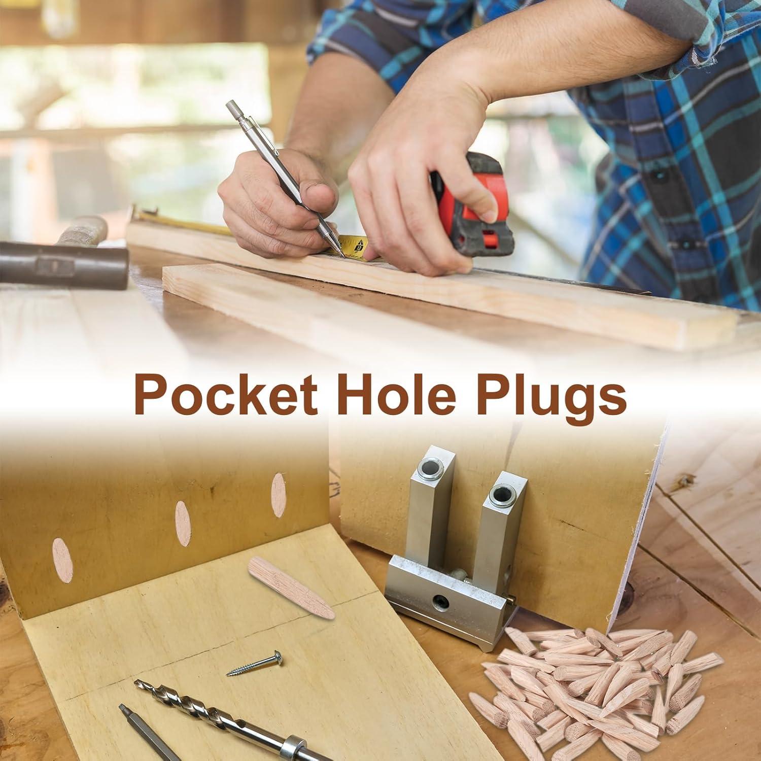 50 Tapones de Agujero de Madera Roble 9.5mm uxcell