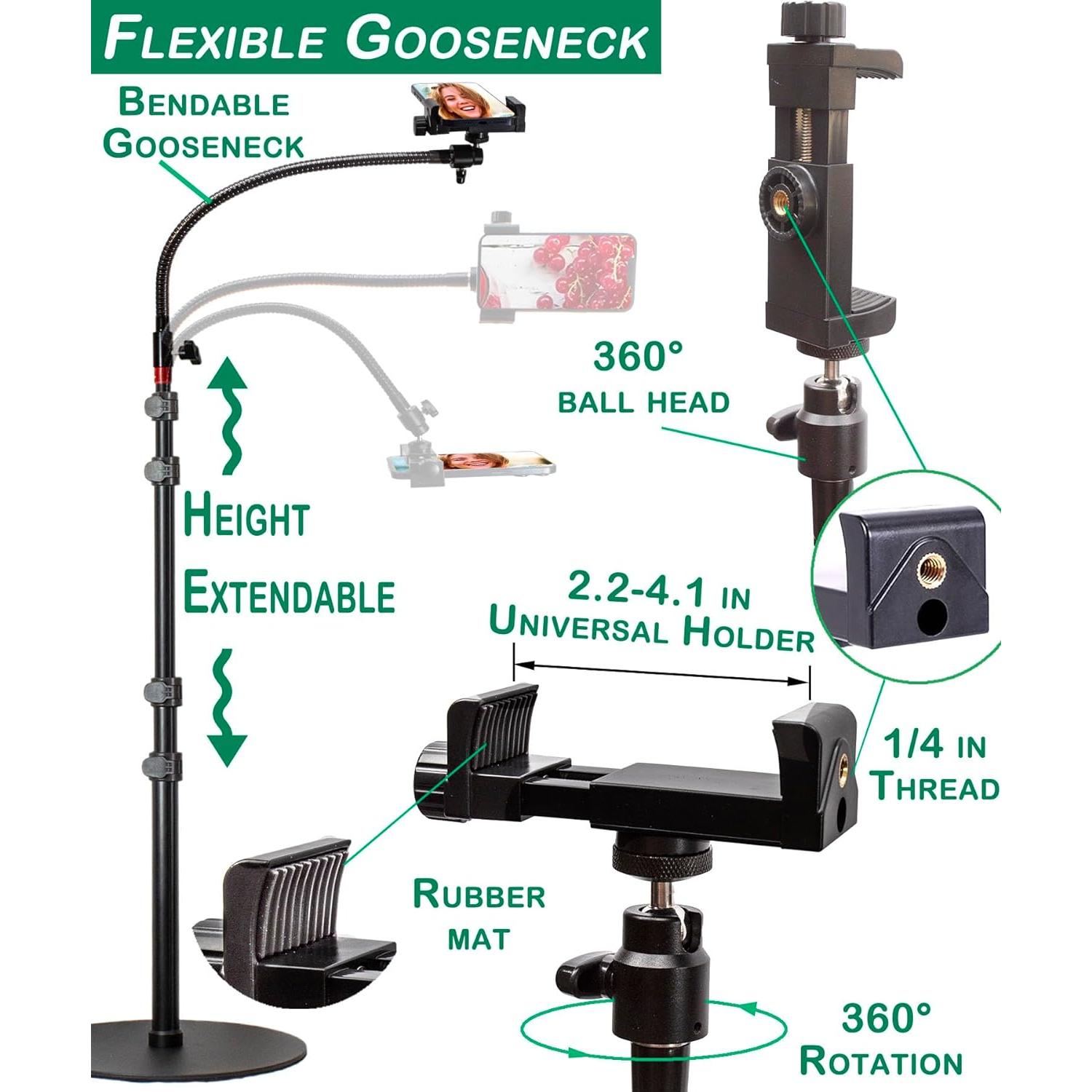 Soporte de Teléfono de Pie Makerigh Ajustable 190.5 cm