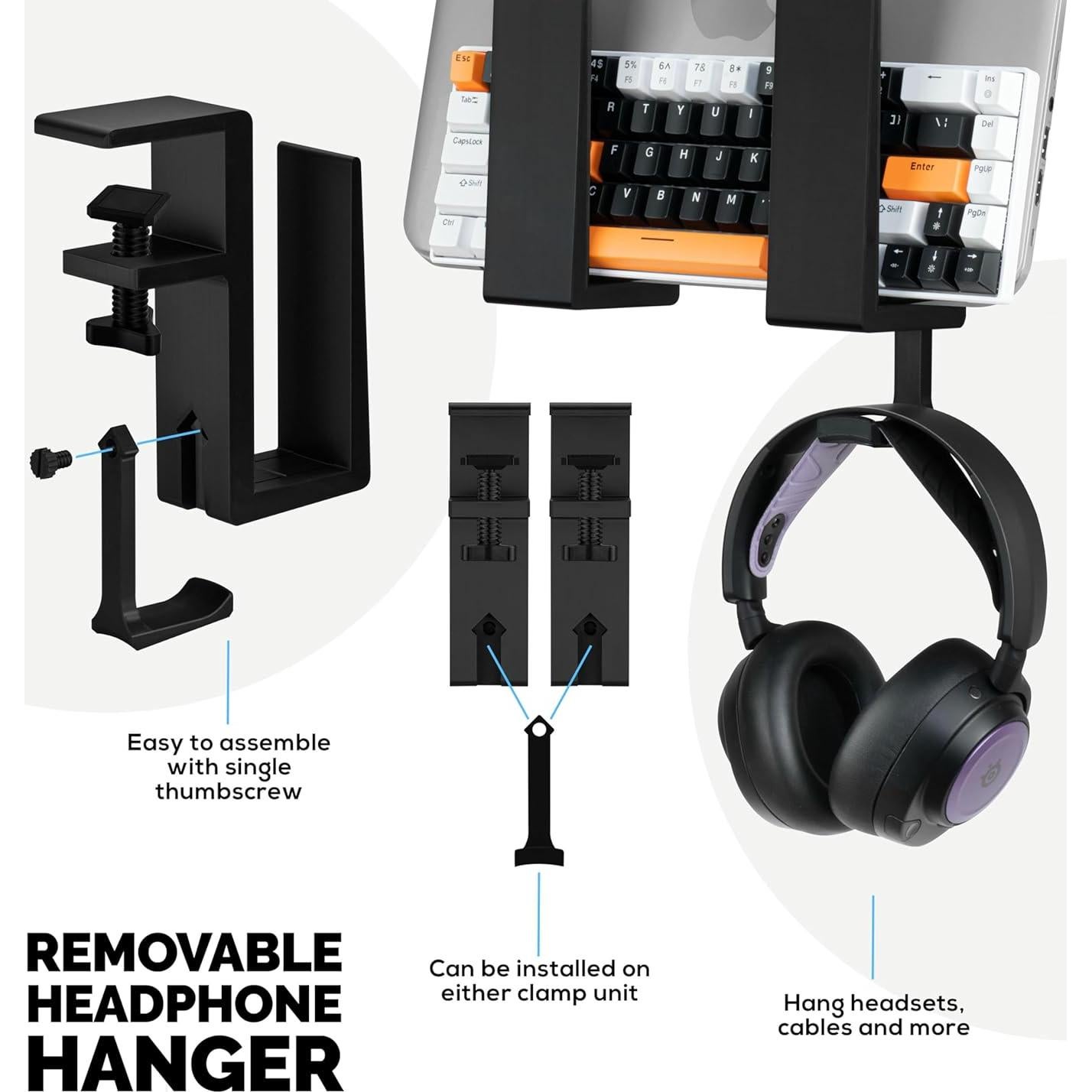 Soporte para Laptop BRAINWAVZ con Colgador de Auriculares