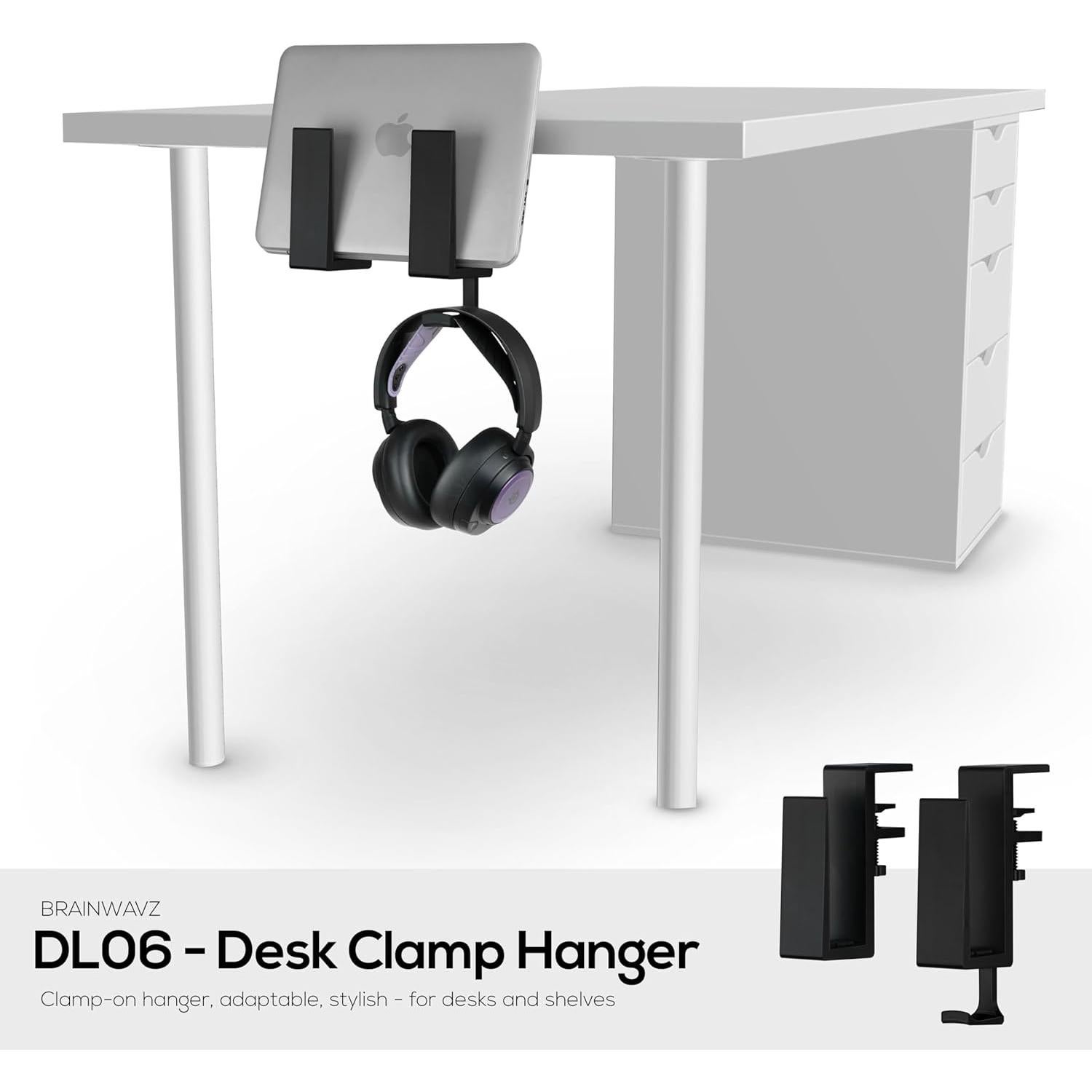 Soporte para Laptop BRAINWAVZ con Colgador de Auriculares