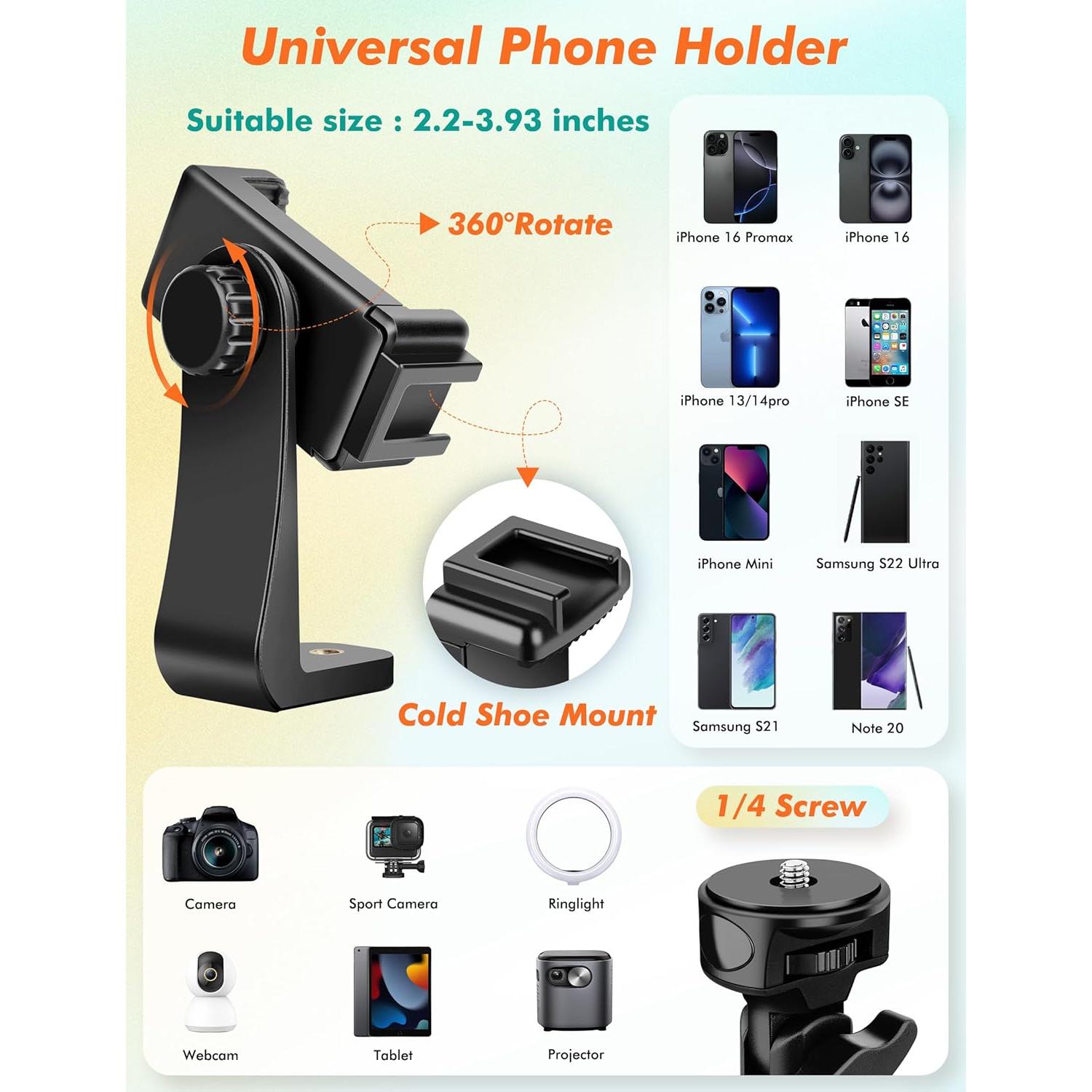 Trípode para Teléfono Nineigh S180 180 cm con Control Remoto