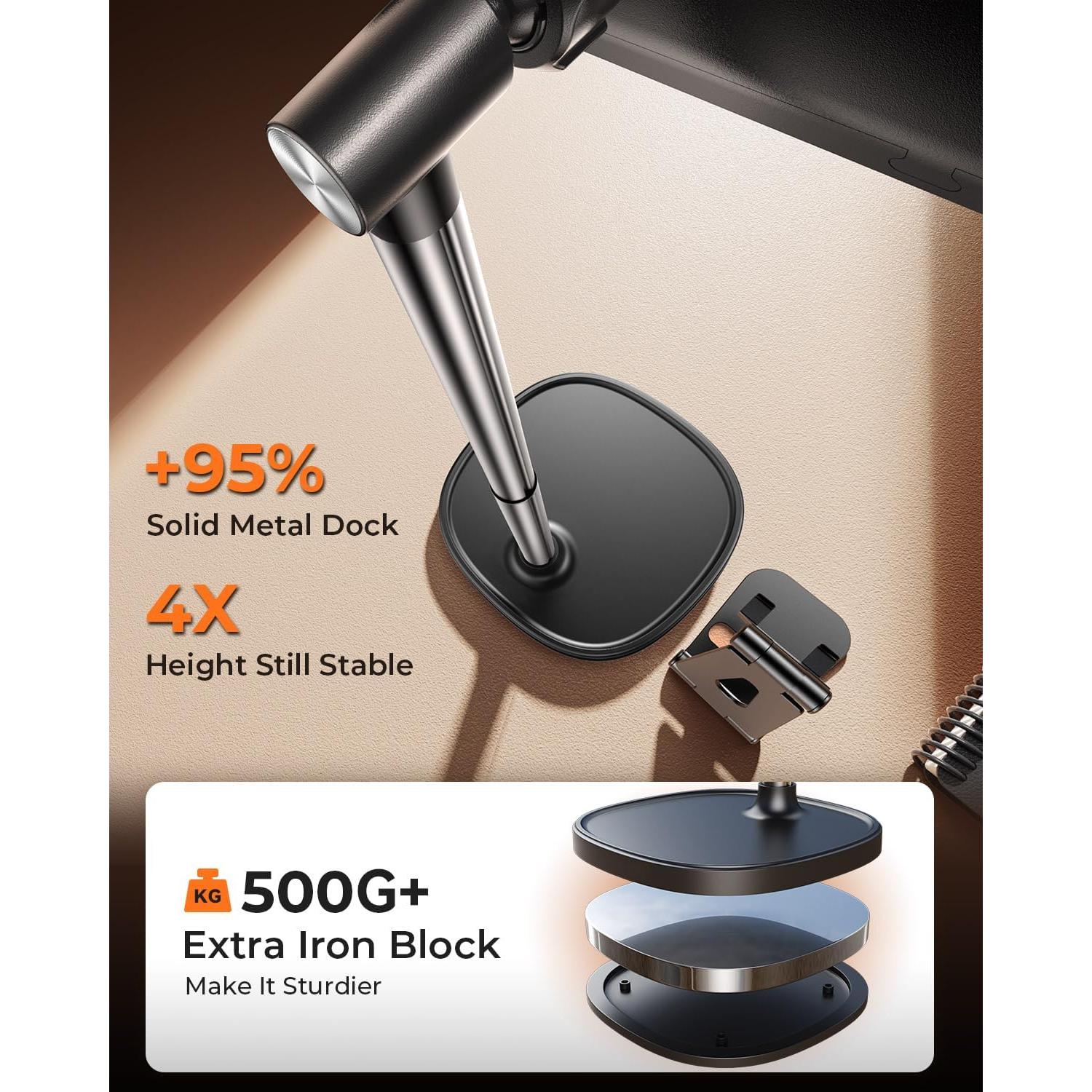 Soporte de Tableta Ajustable DIMONCOAT 360° para Escritorio