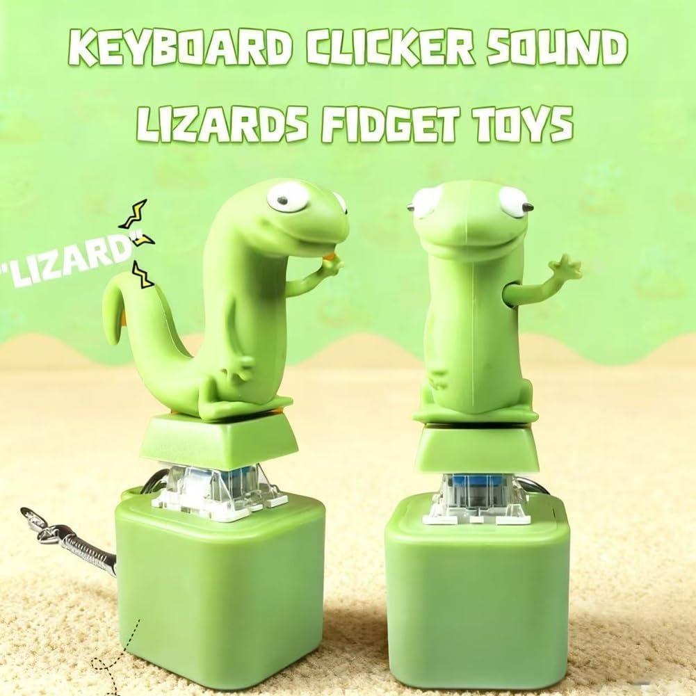 Llavero Antiestrés Lagarto con Sonido y Luz Recargable