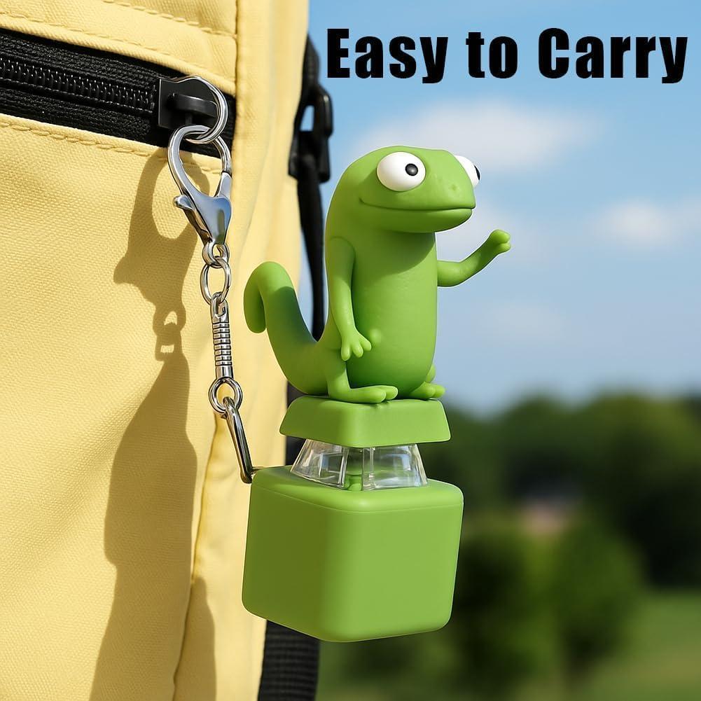 Llavero Antiestrés Lagarto con Sonido y Luz Recargable