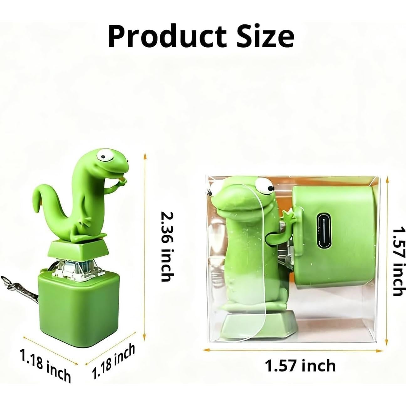 Llavero Antiestrés Lagarto con Sonido y Luz Recargable