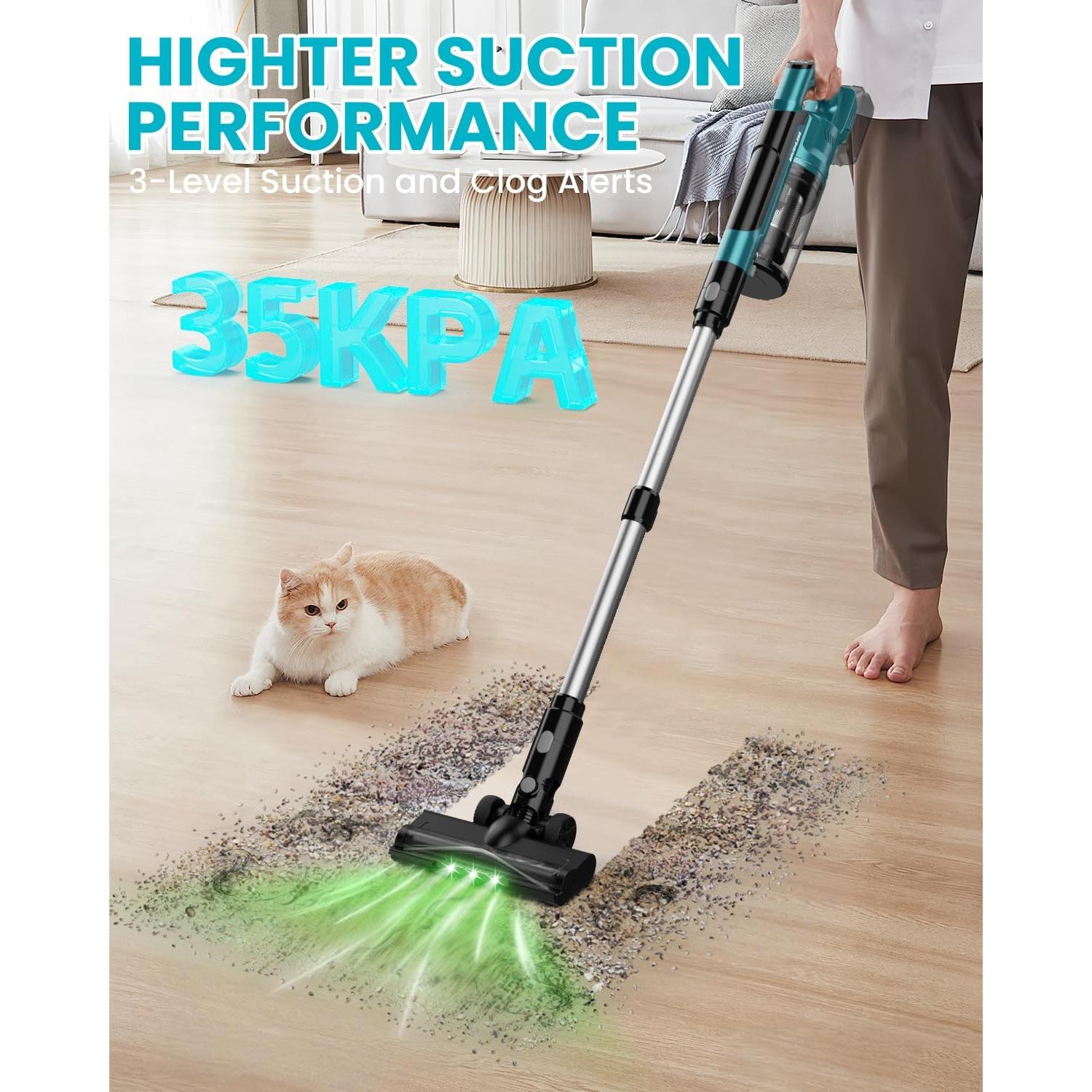 Aspiradora Inalámbrica ZEXAPE 18V con Filtro HEPA 35KPA