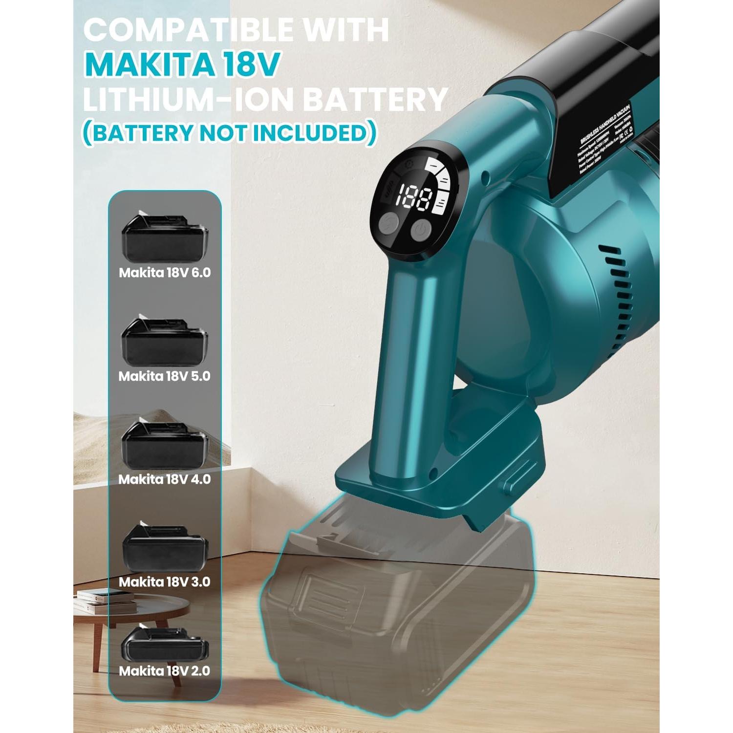 Aspiradora Inalámbrica ZEXAPE 18V con Filtro HEPA 35KPA