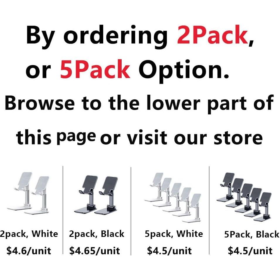 Soporte para Teléfono Móvil MT-6 Ajustable Plegable Blanco