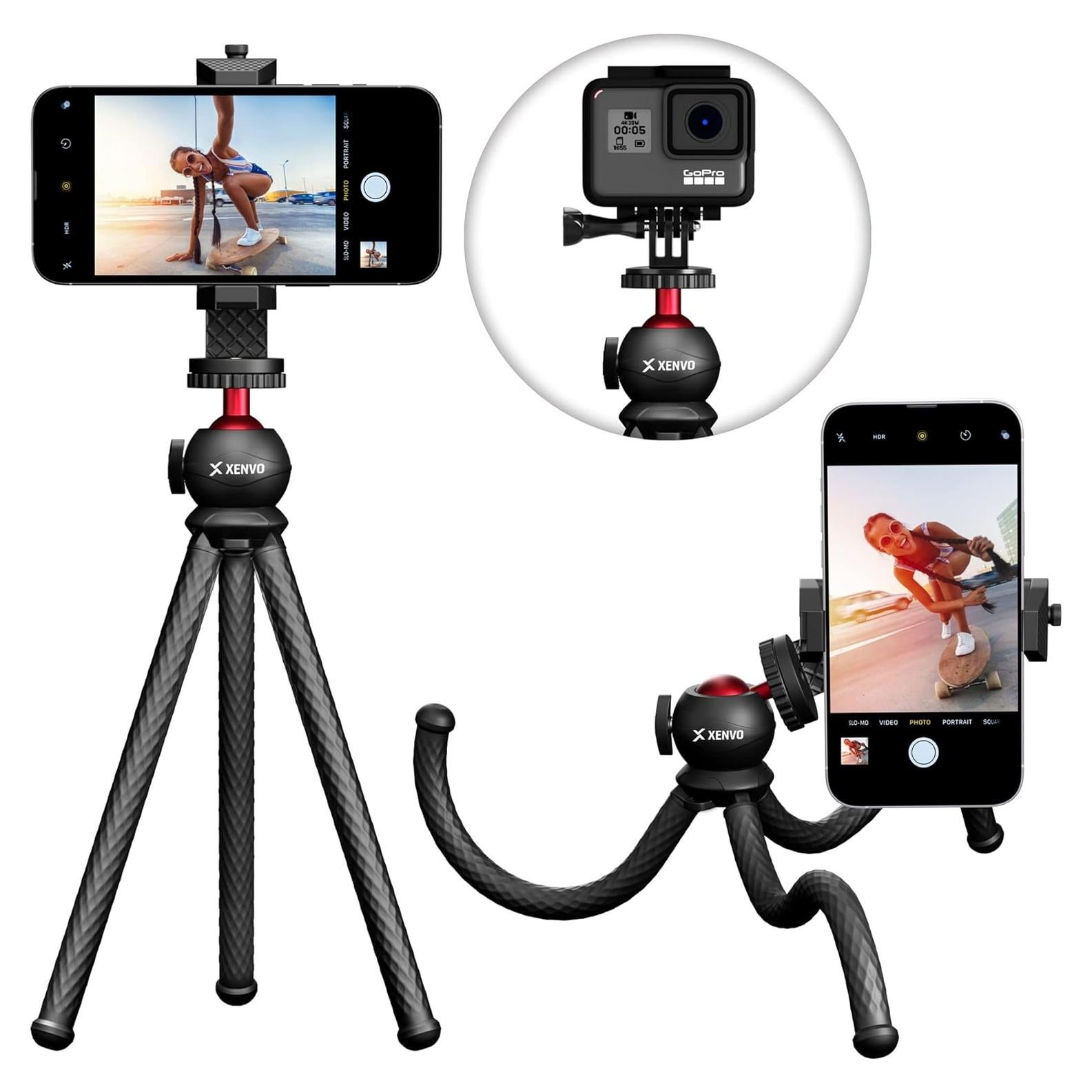 Trípode Flexible SquidGrip Xenvo para Smartphone Rojo