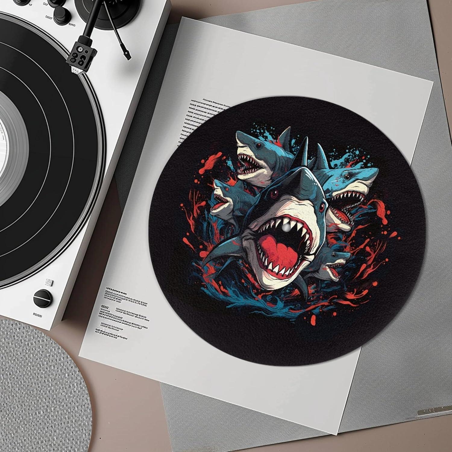 Alfombrilla Antiestática Turntable GLENLCWE 3D Tiburón 30 cm