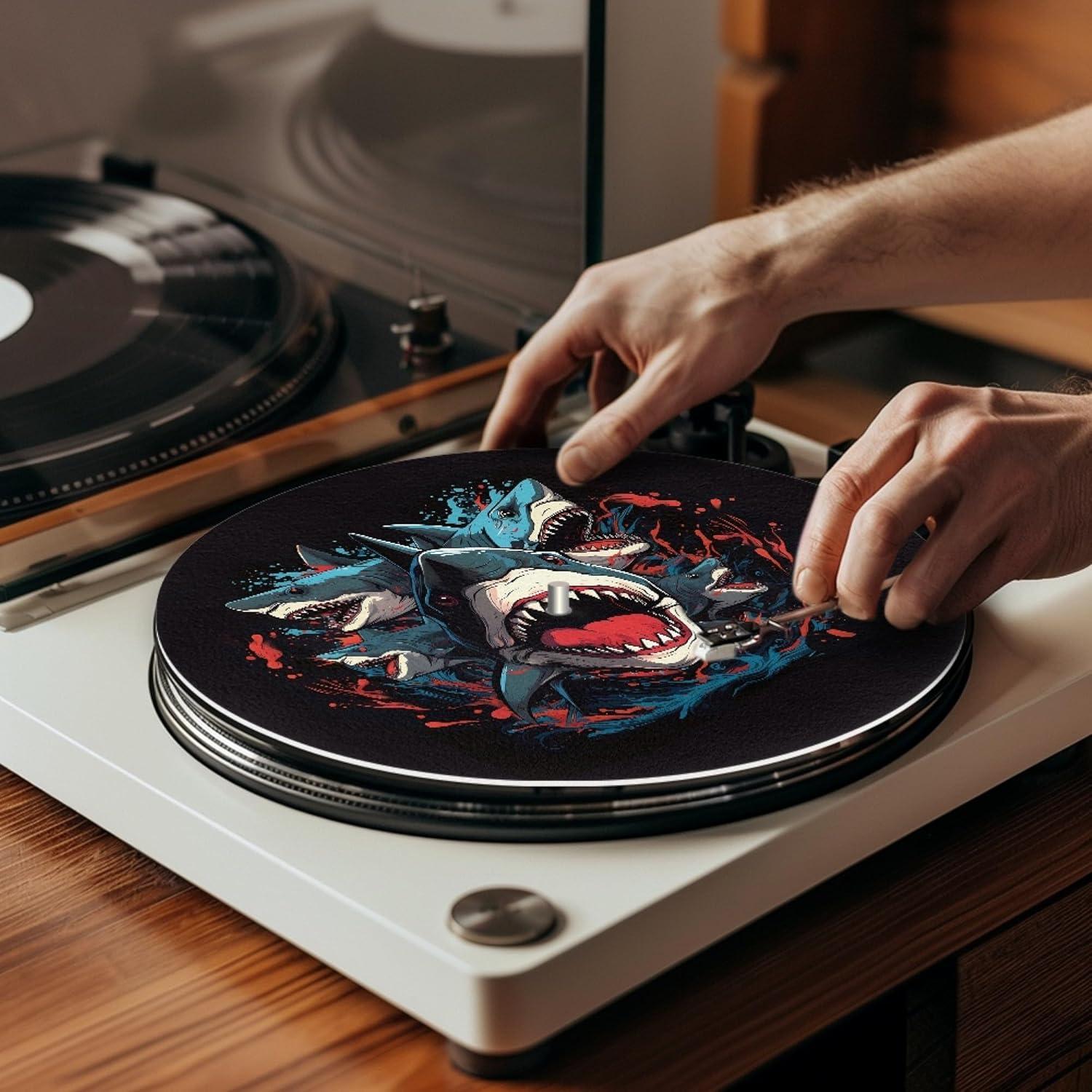 Alfombrilla Antiestática Turntable GLENLCWE 3D Tiburón 30 cm