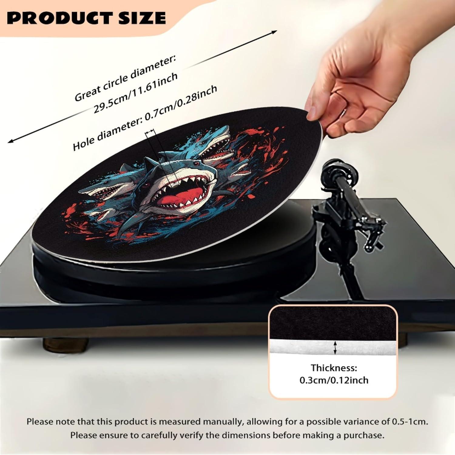 Alfombrilla Antiestática Turntable GLENLCWE 3D Tiburón 30 cm