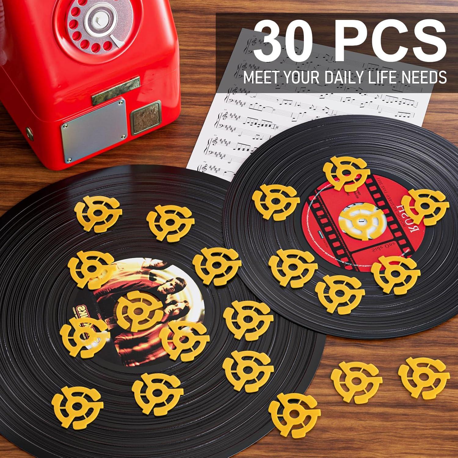 Adaptador de Disco 45 RPM Facmogu 30 Piezas para Vinilo 7"