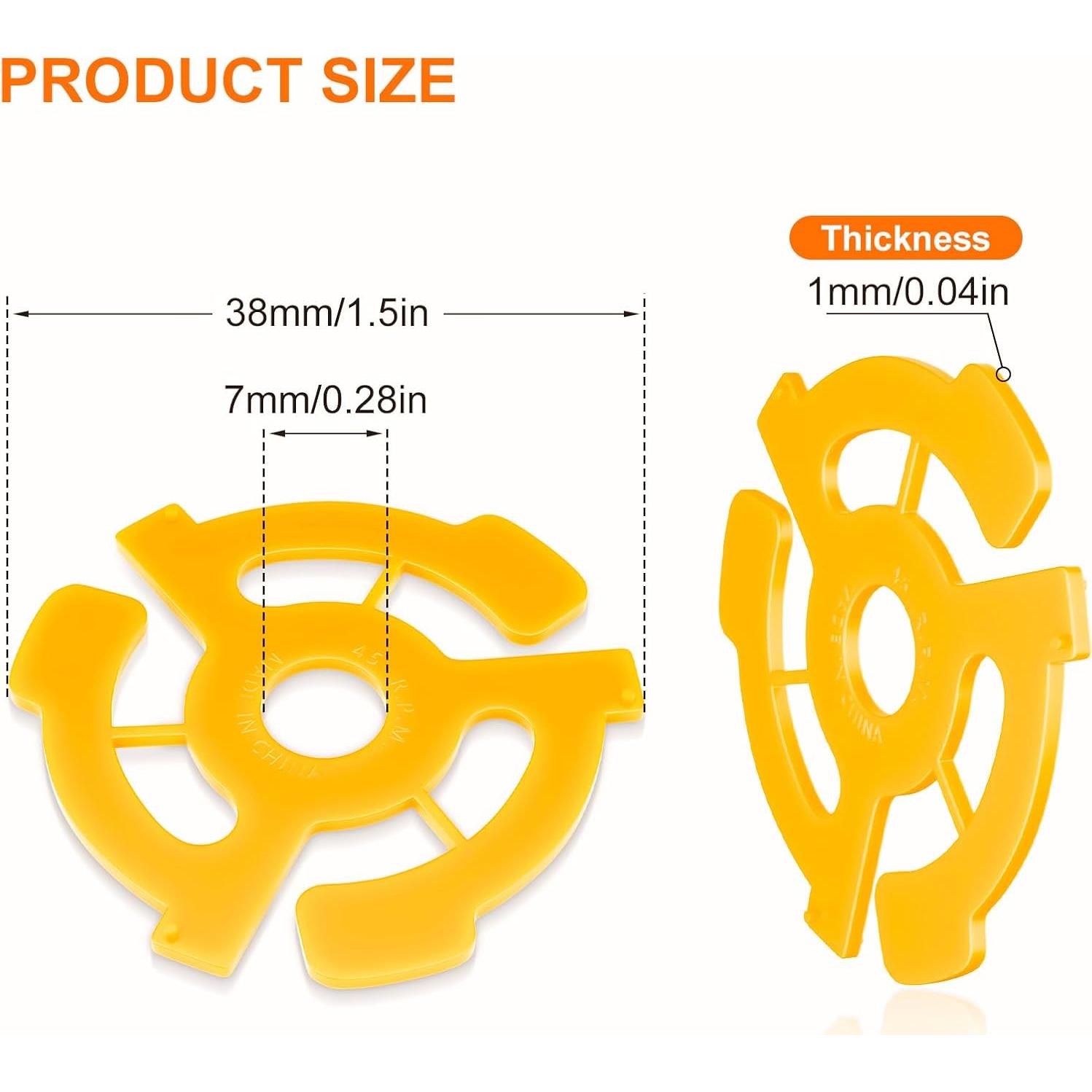 Adaptador de Disco 45 RPM Facmogu 30 Piezas para Vinilo 7"
