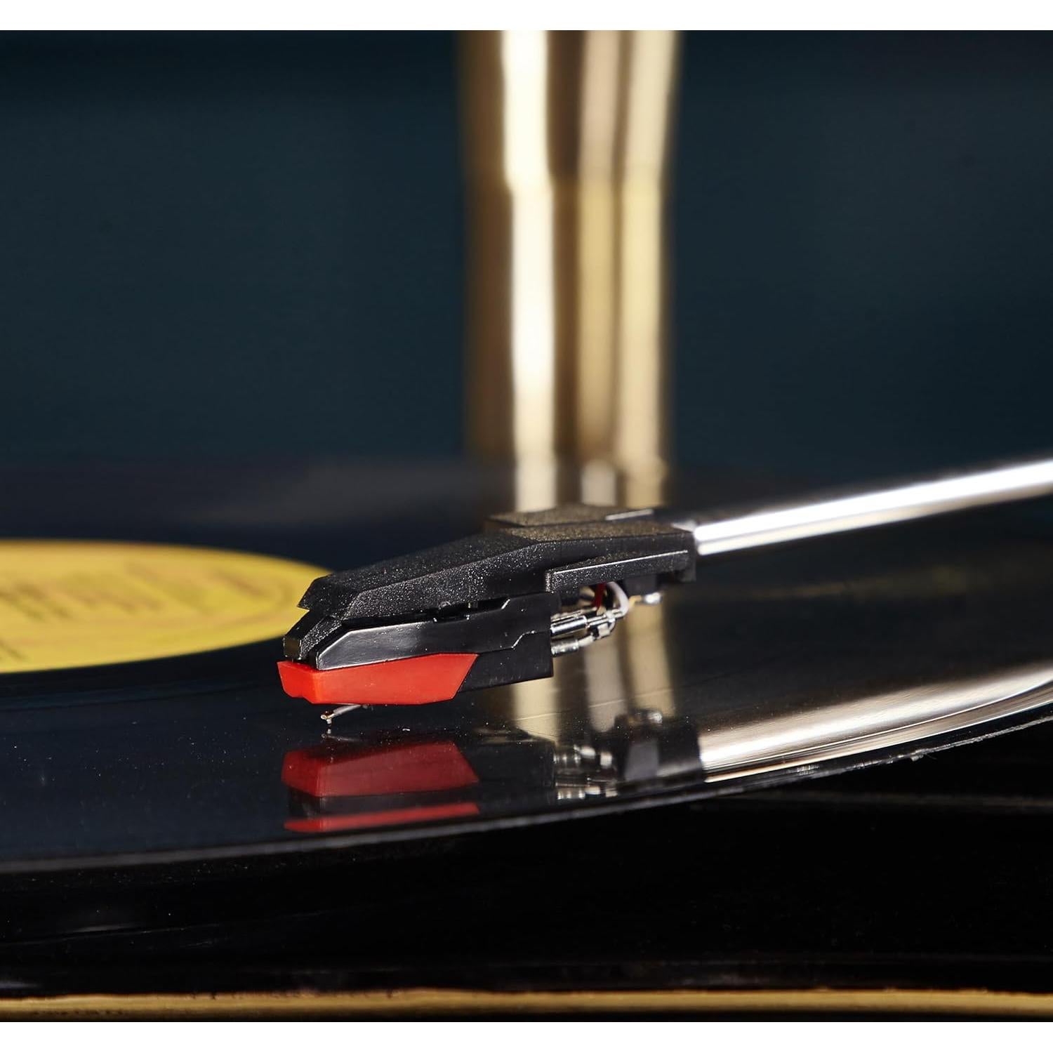 Gramófono Vintage HZLSBL Bluetooth 3 Velocidades Roble Negro