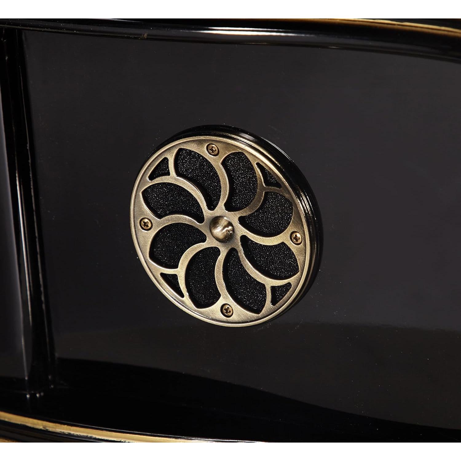 Gramófono Vintage HZLSBL Bluetooth 3 Velocidades Roble Negro