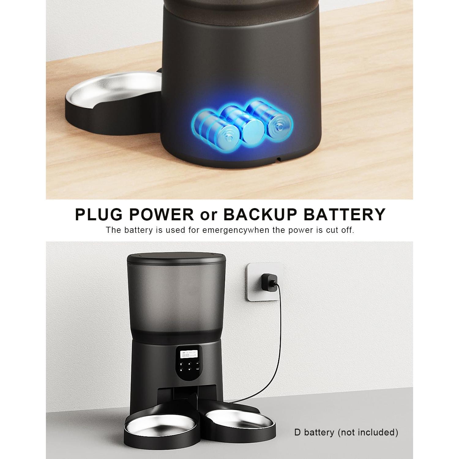 Dispensador automático de comida para 2 gatos CORGOTE 6L