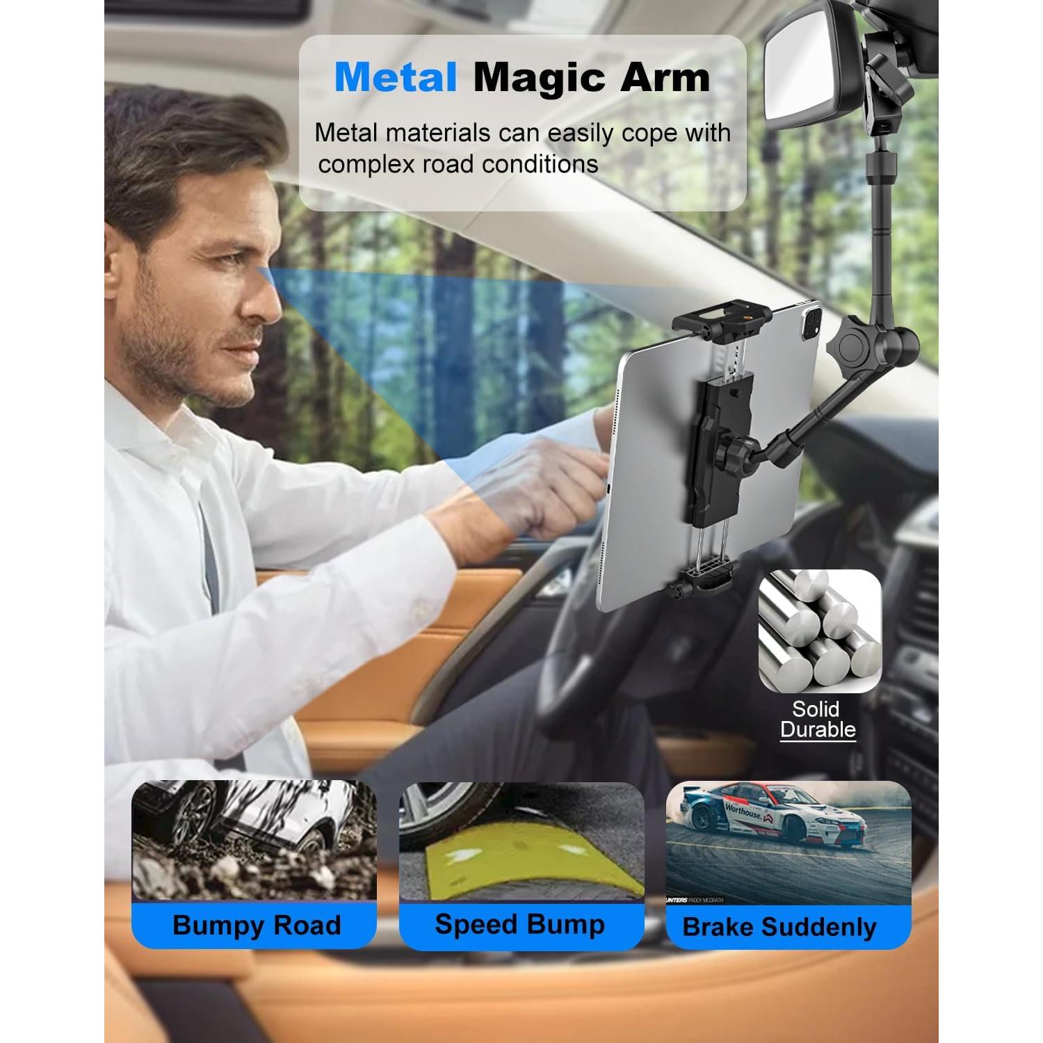 Soporte para Tableta Kolasels en Espejo Retrovisor Auto 5.5-15.6"